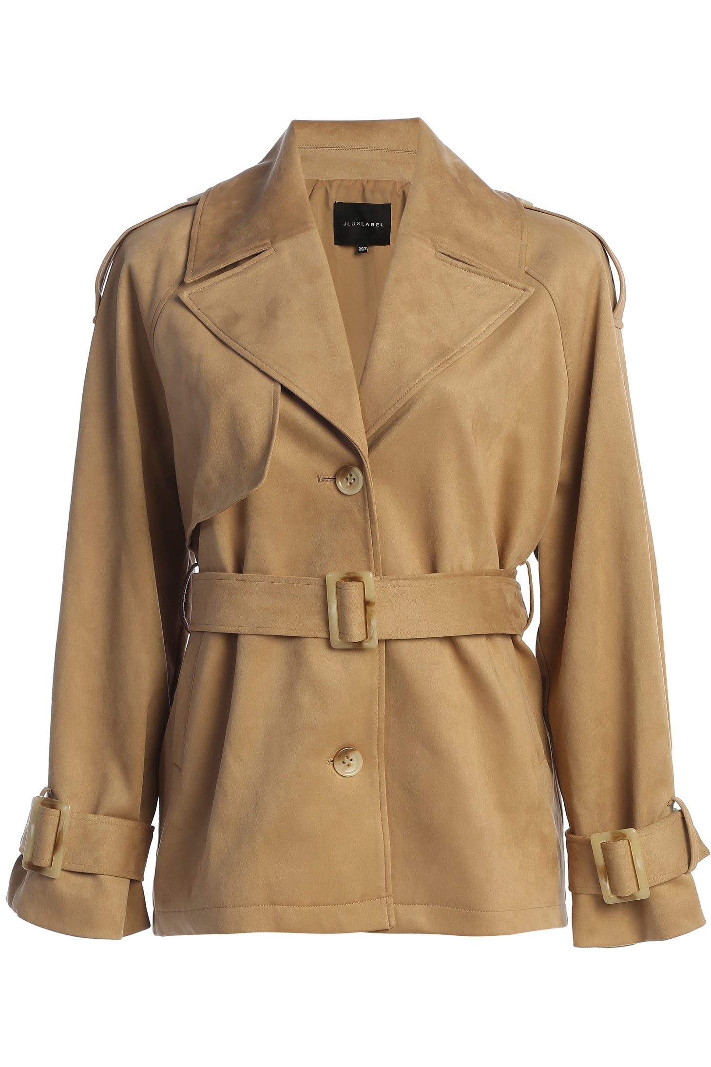 Beige Nightfall Suede Jacket JLUXLABEL
