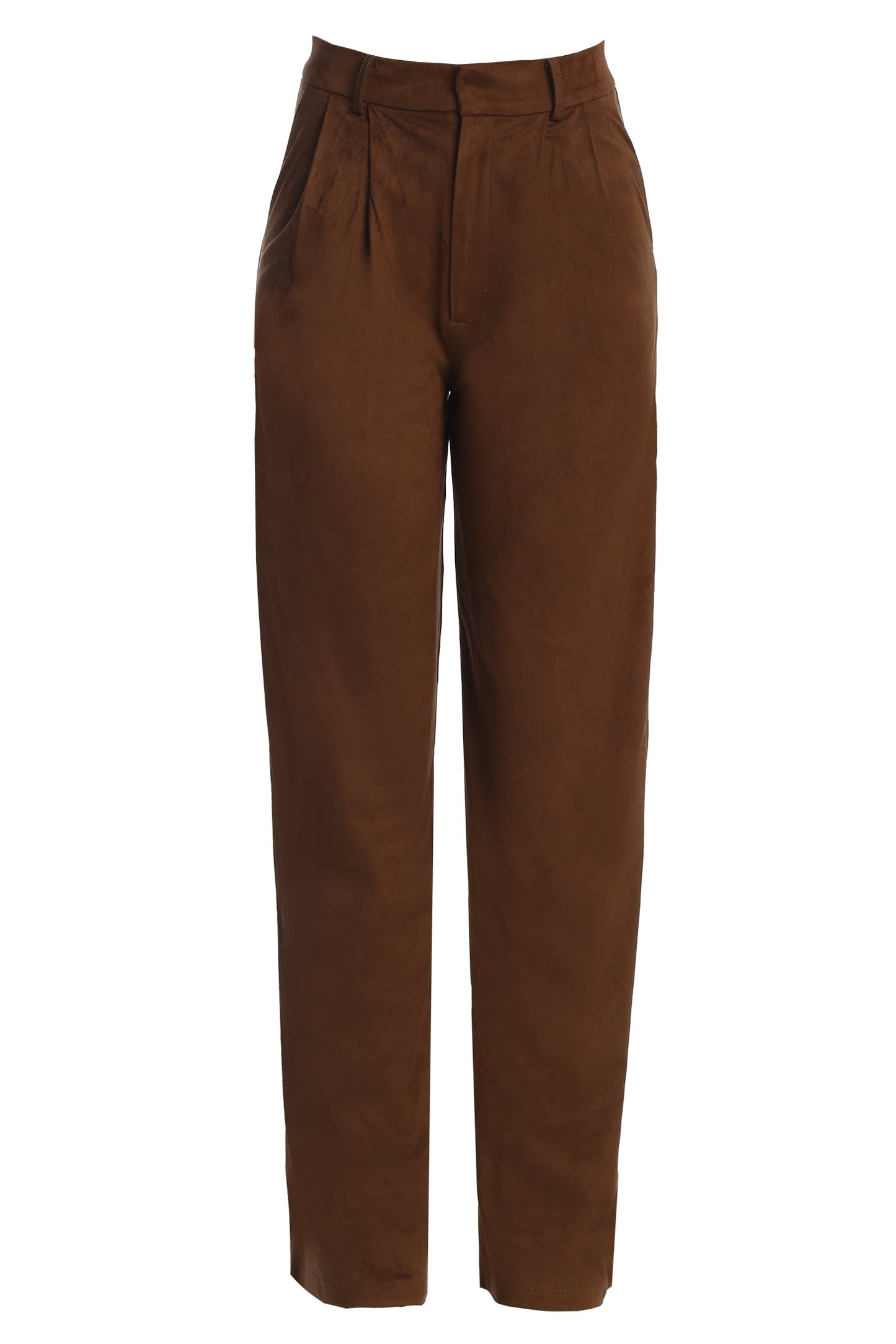 Chocolate Classic High Rise Trousers JLUXLABEL