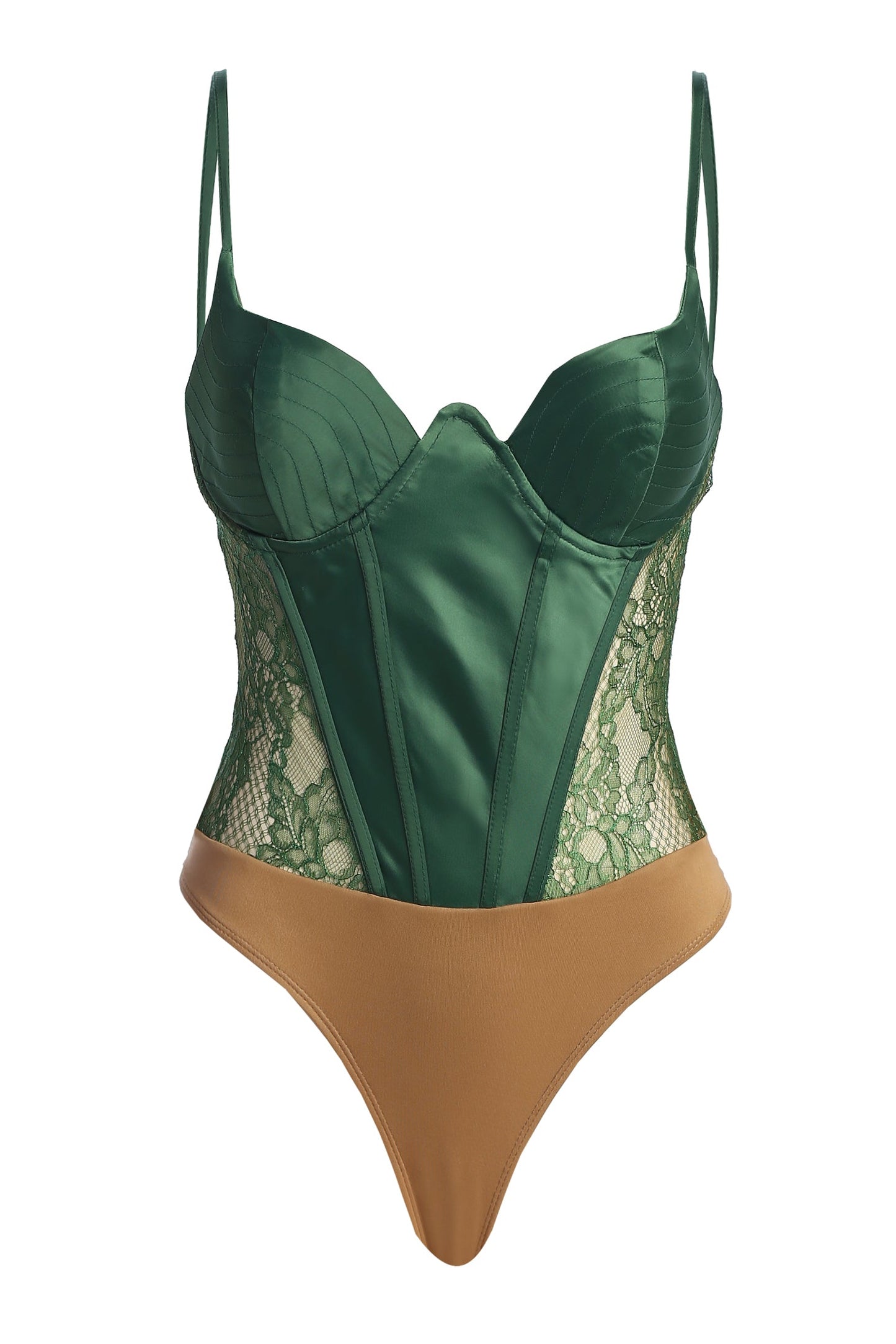 Green Incomparable Lace Bodysuit JLUXLABEL