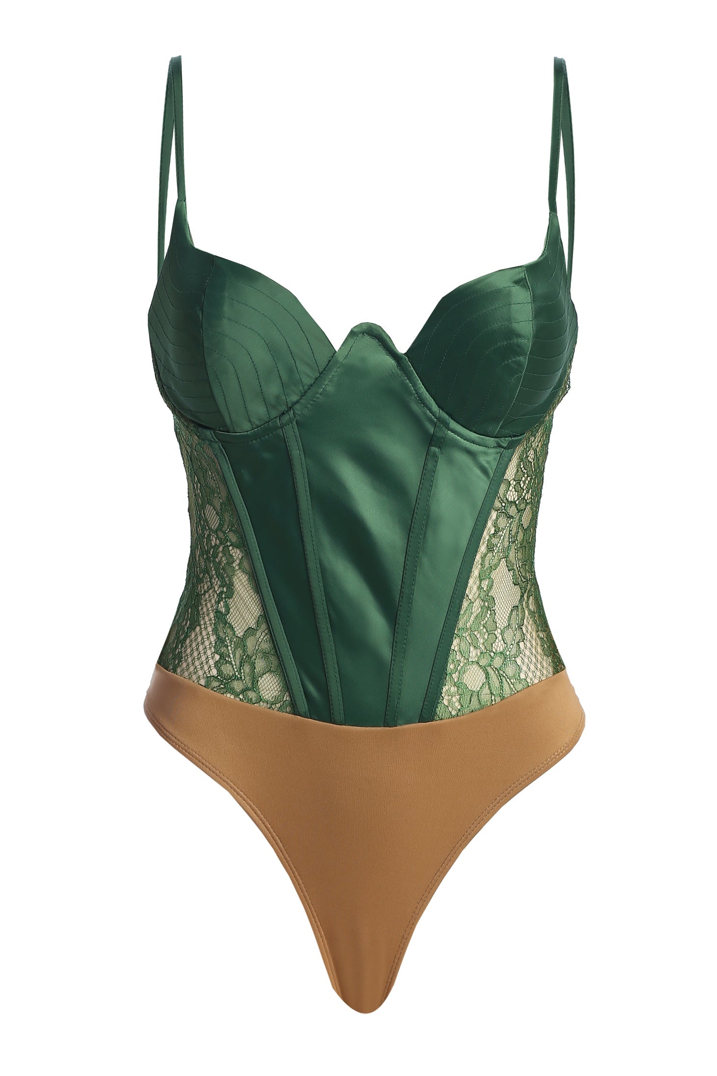 Green Incomparable Lace Bodysuit JLUXLABEL