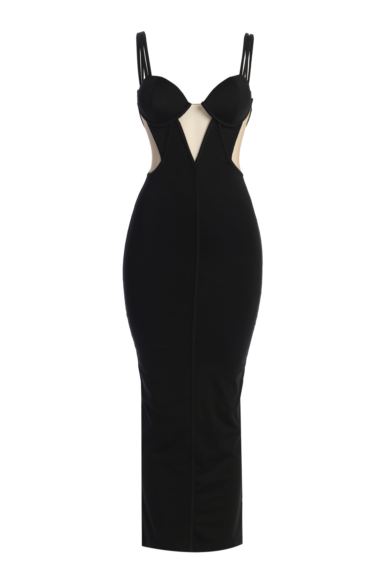 Black Enchantment Bustier Maxi Dress JLUXLABEL