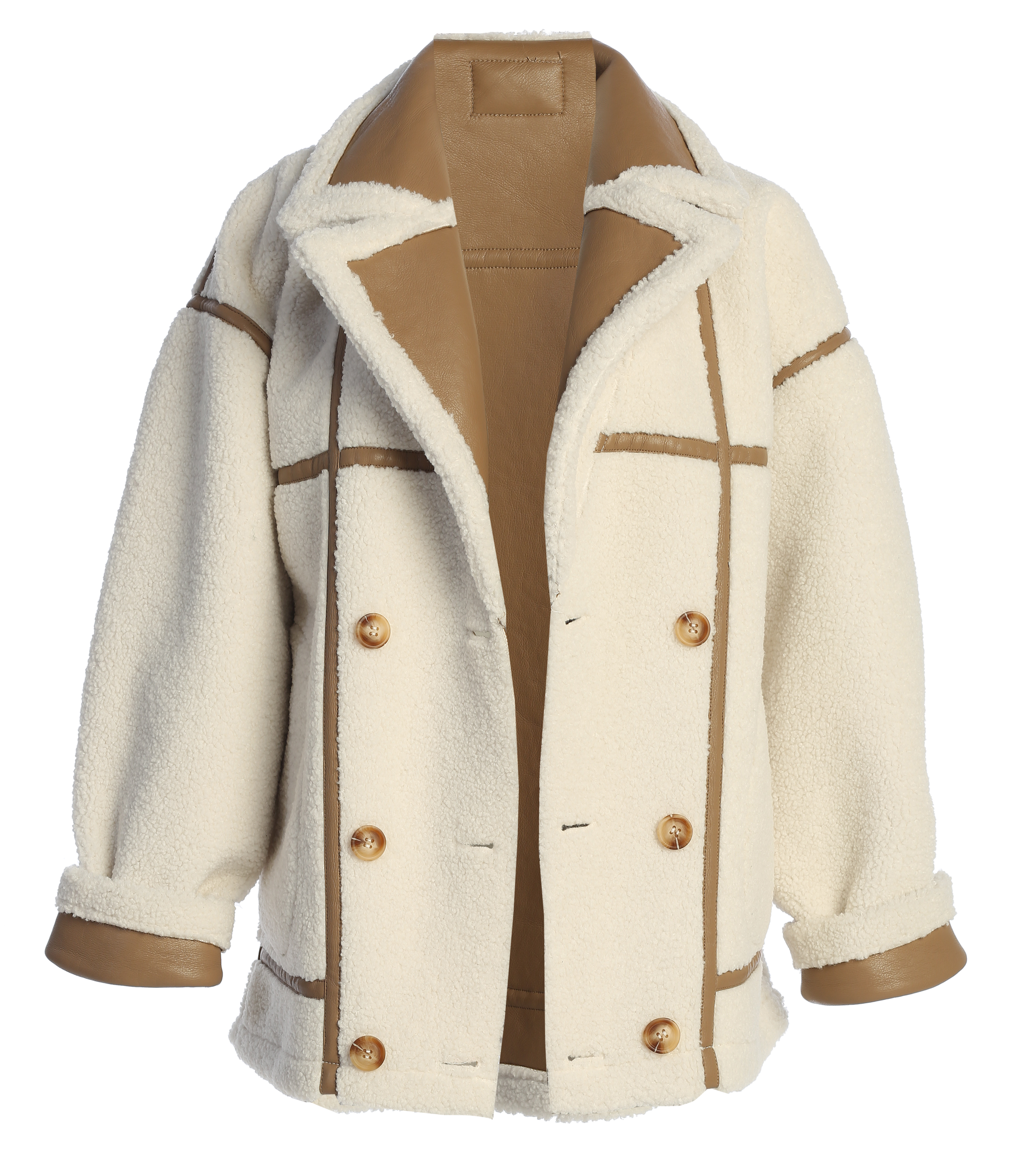 Tan Never Settle Reversible Teddy Jacket JLUXLABEL