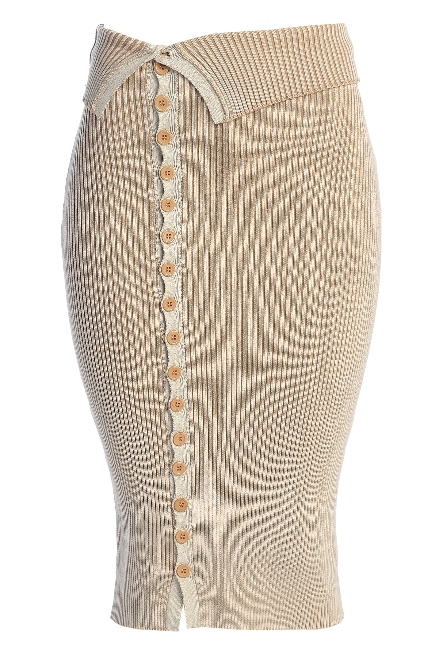 Taupe/White Over The Top Skirt JLUXLABEL
