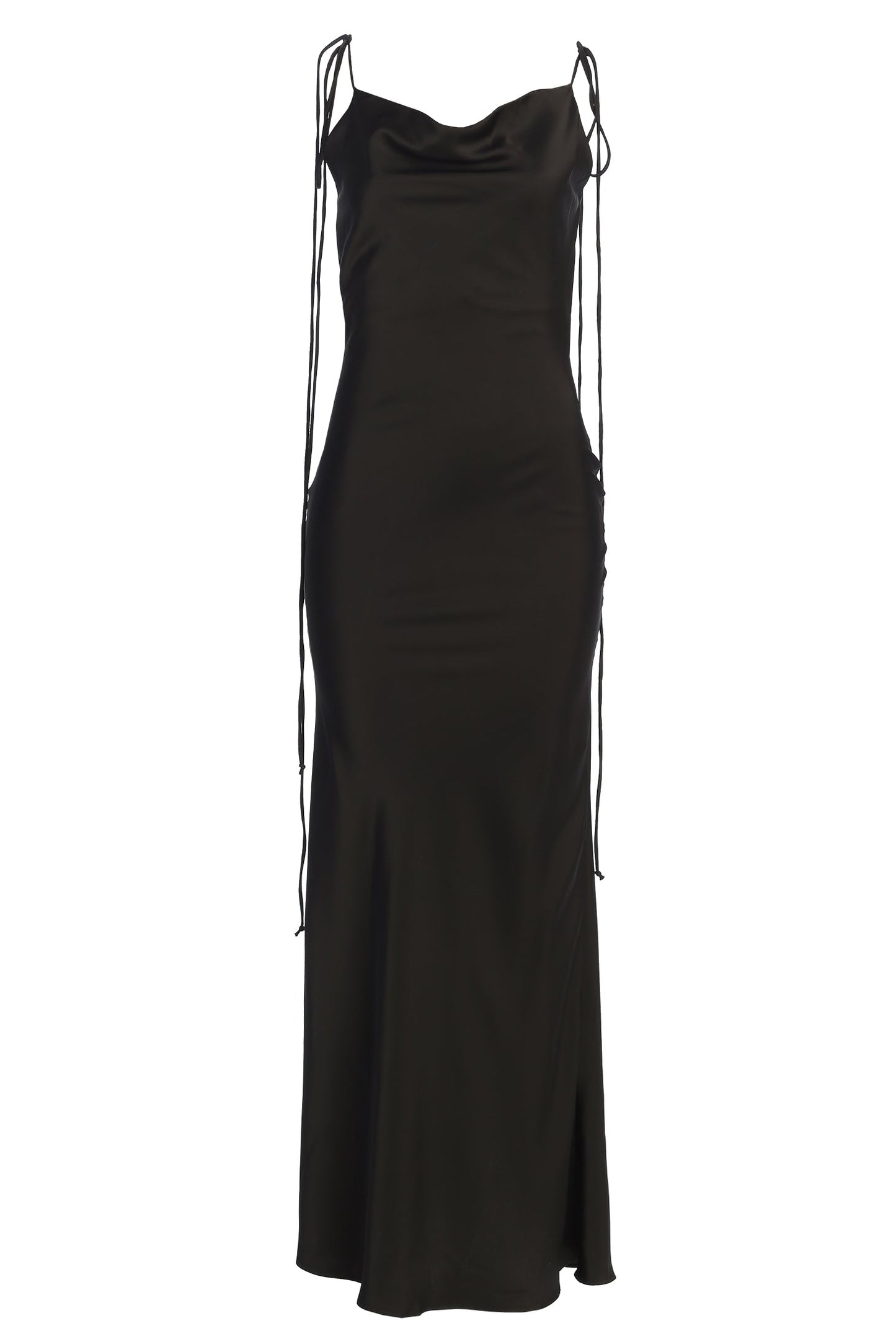 Black Irresistible Satin Maxi Dress JLUXLABEL