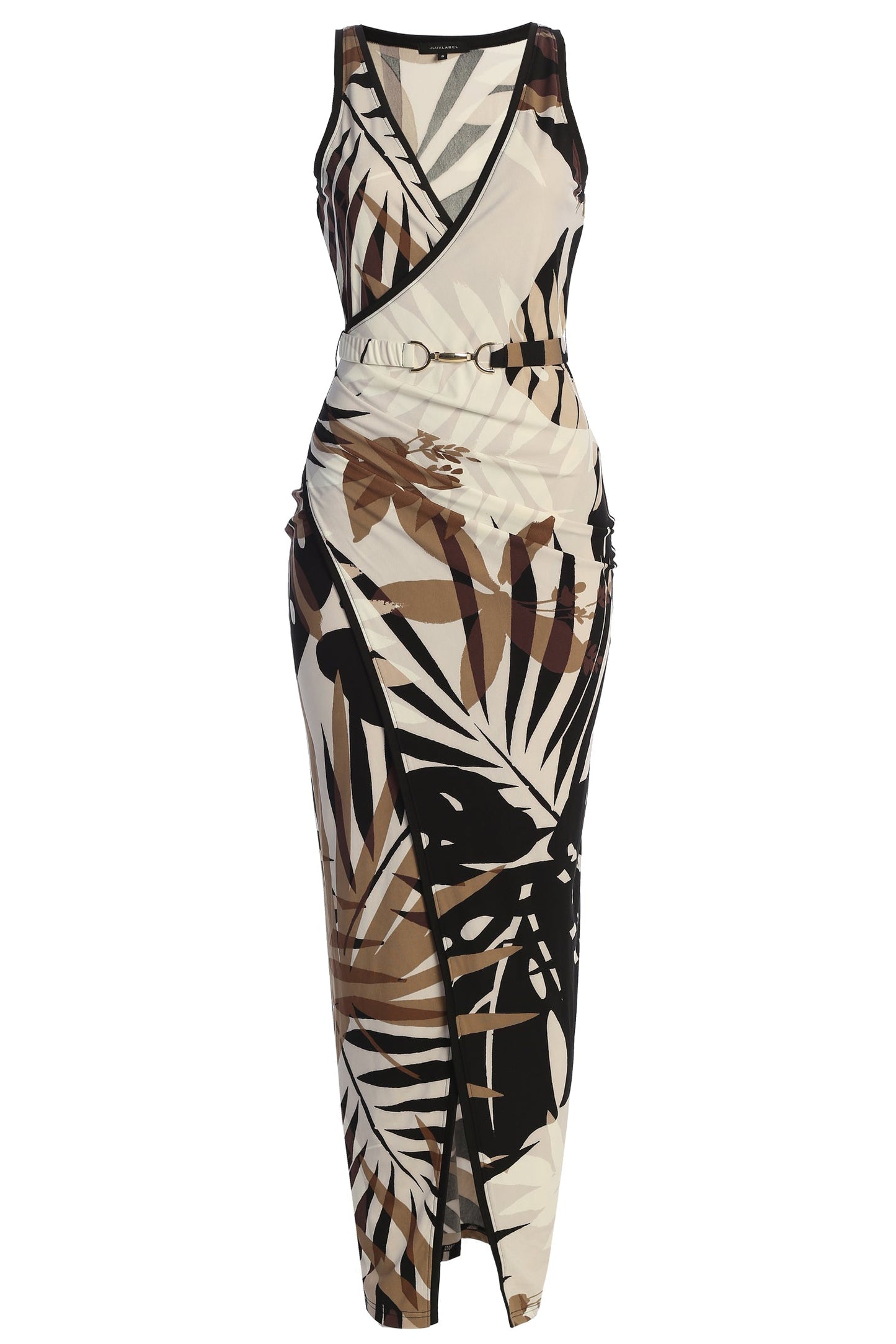 Tropical Print Revival Wrap Dress JLUXLABEL