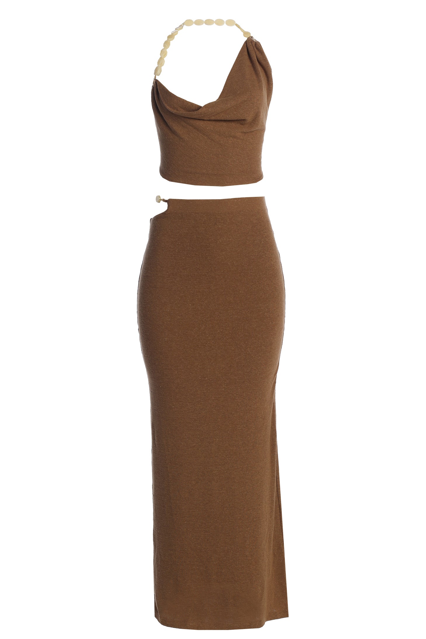 Chocolate Skye Knit Skirt Set JLUXLABEL