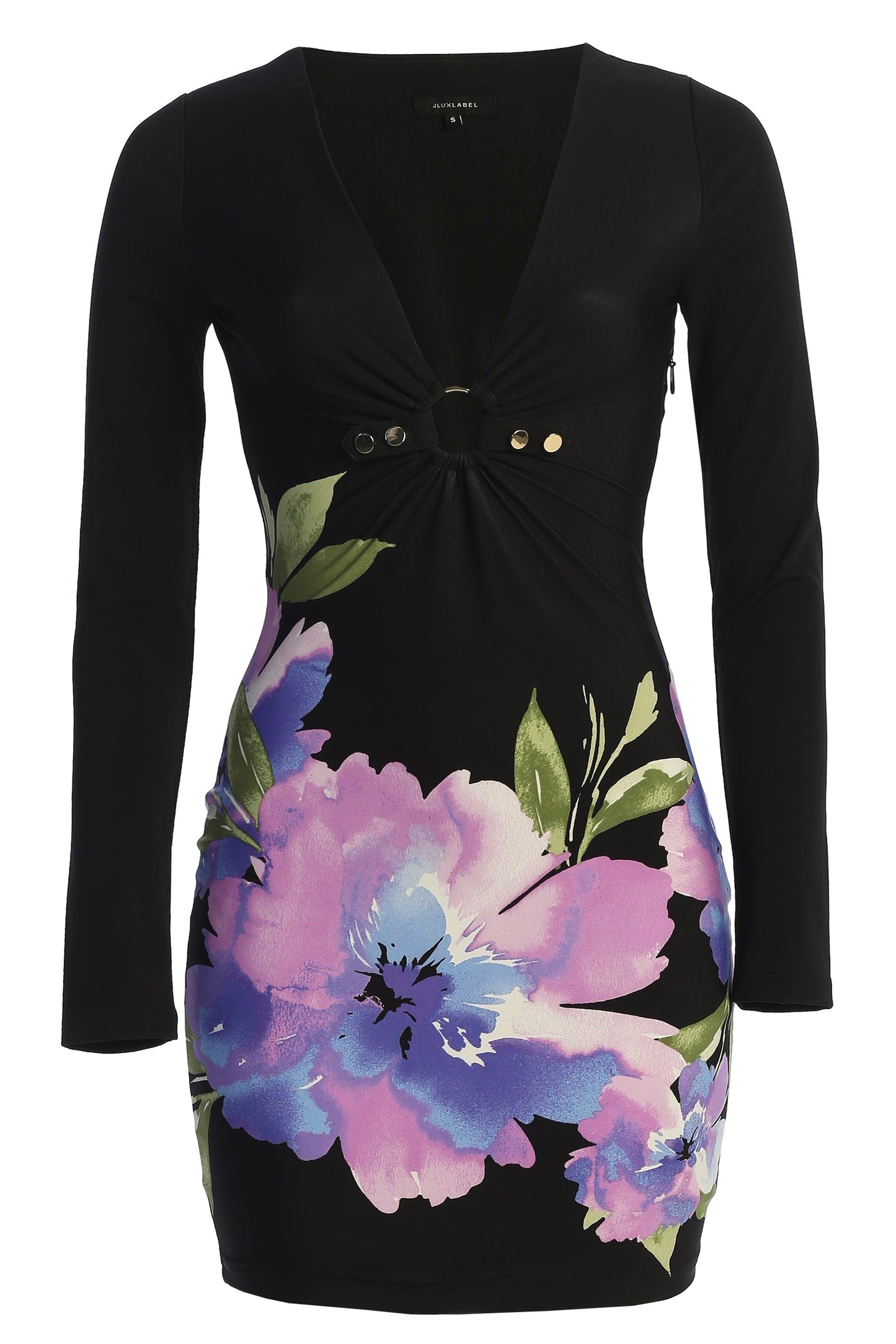Floral Print Exotic Flower Dress JLUXLABEL
