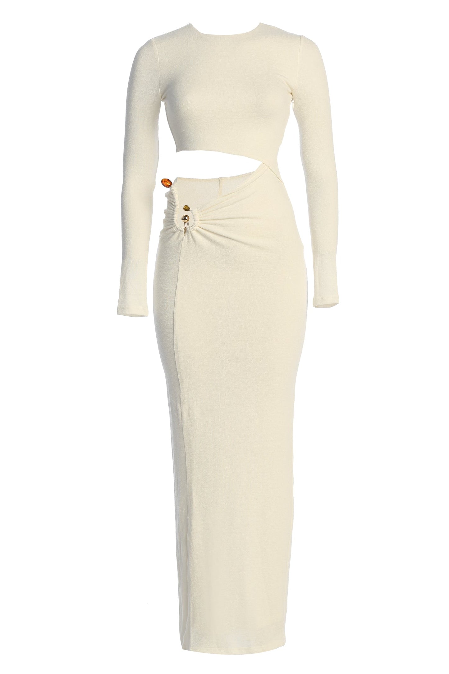 White Summer Romance Cutout Dress JLUXLABEL