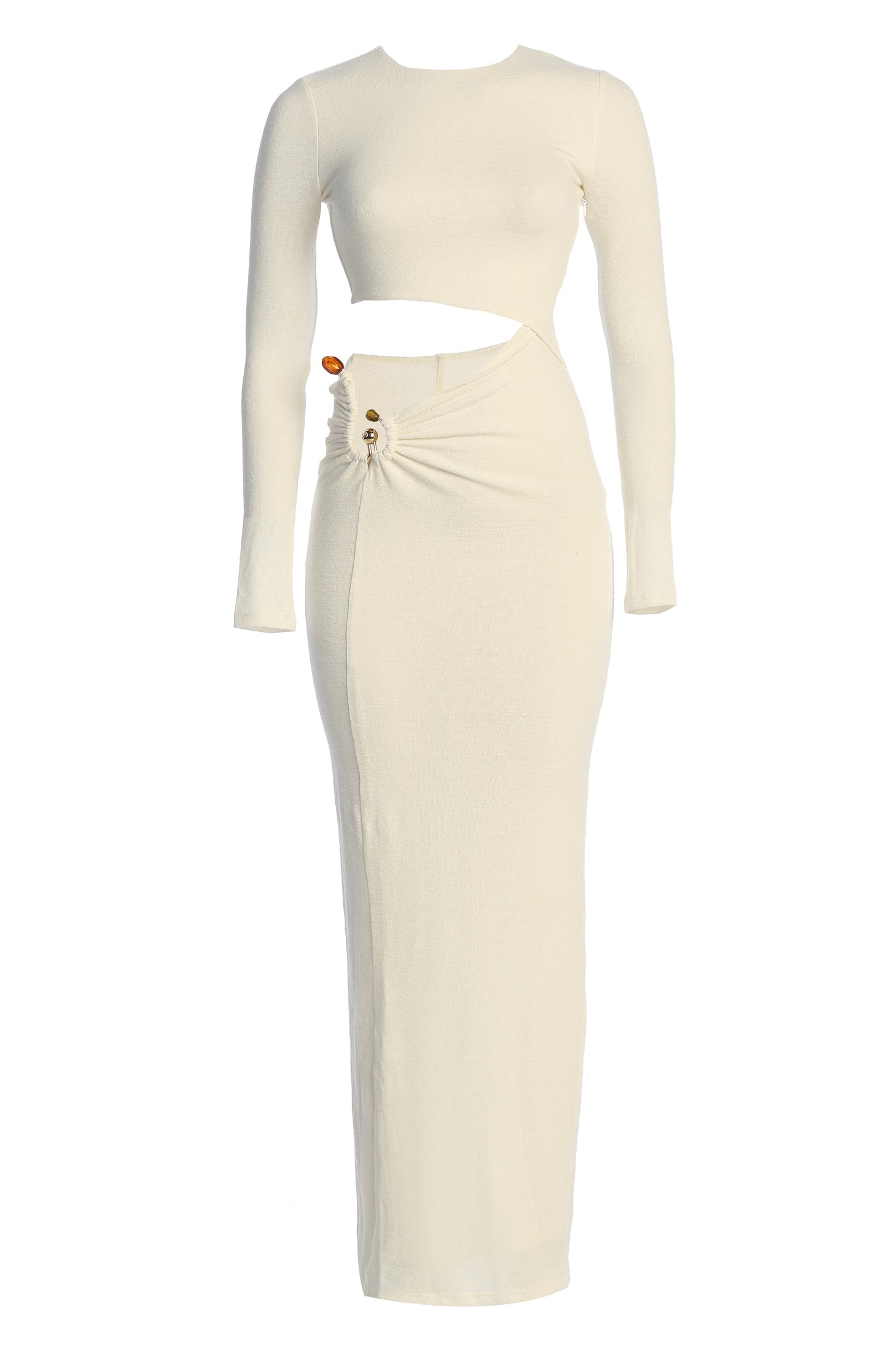 White Summer Romance Cutout Dress JLUXLABEL