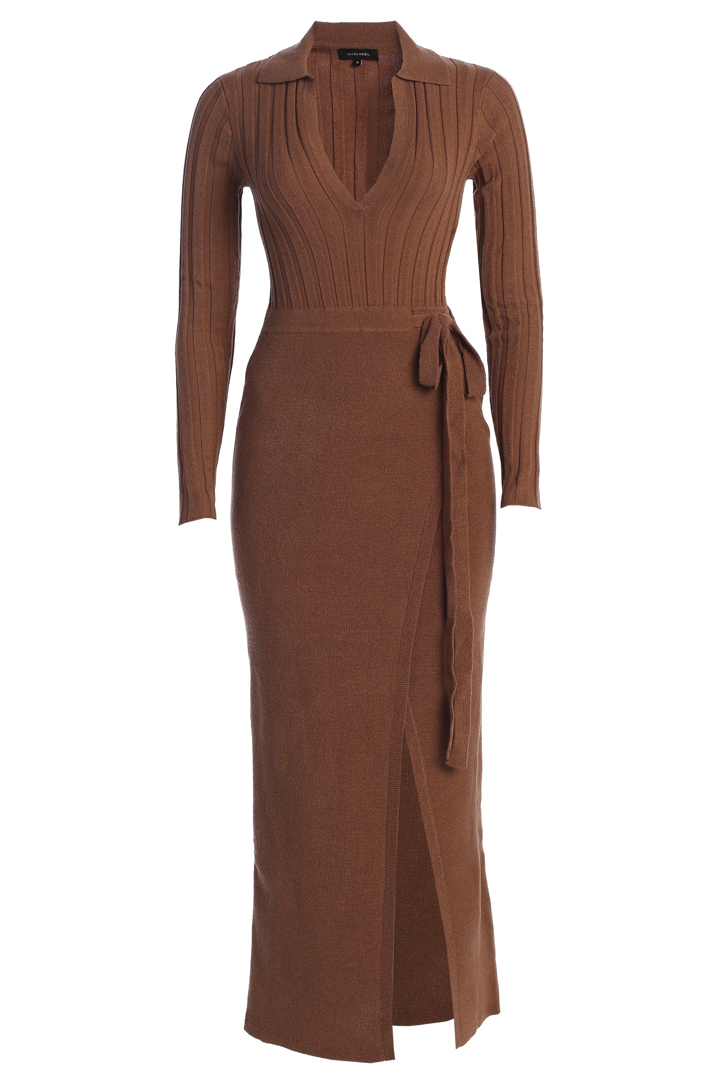 Chocolate Emma Knit Maxi Dress JLUXLABEL