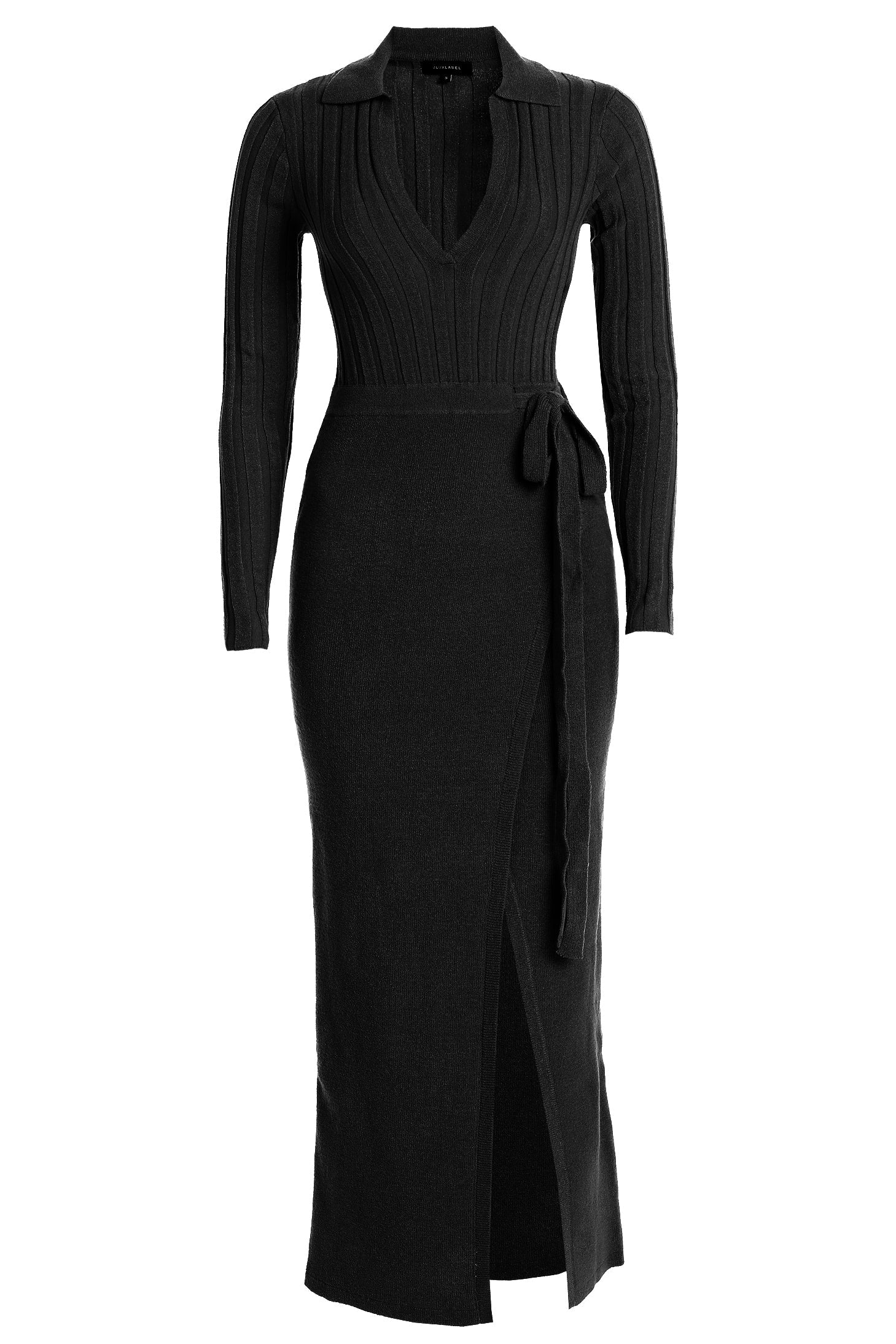 Black Emma Knit Maxi Dress JLUXLABEL