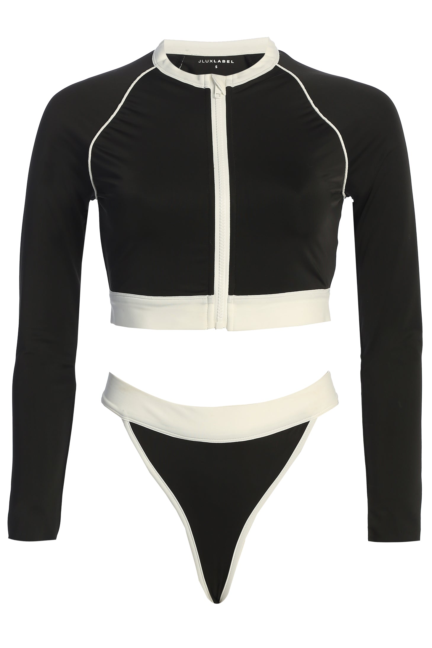 Black/White Contrast Bikini Set JLUXLABEL