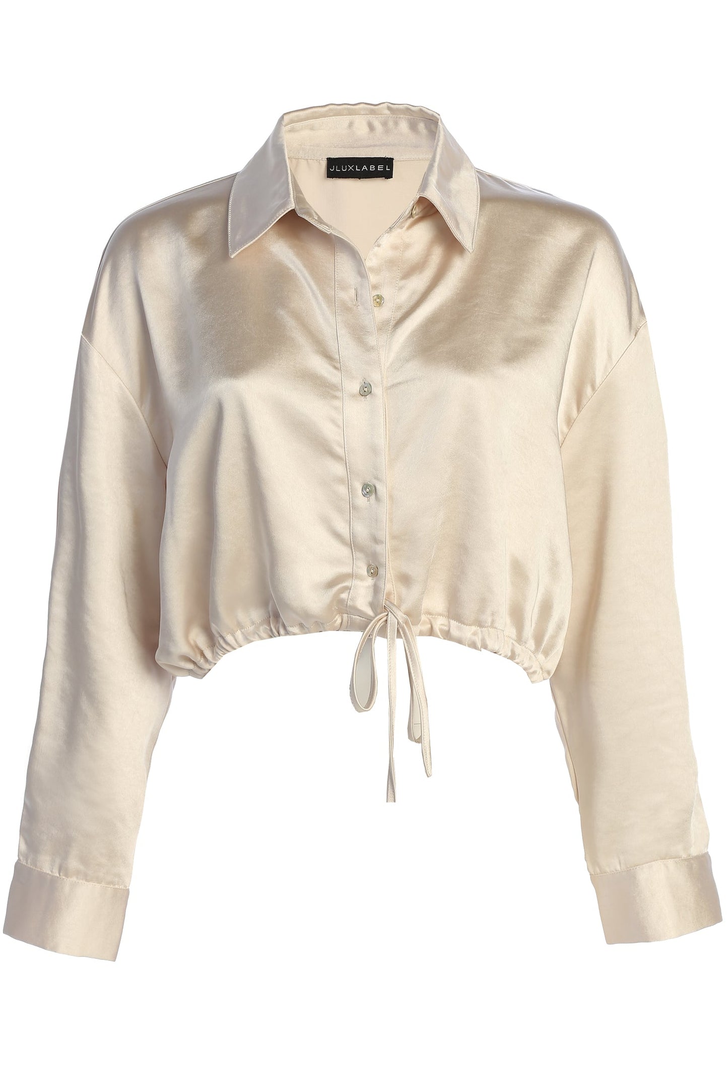 Champagne Kiah Button Up Top JLUXLABEL