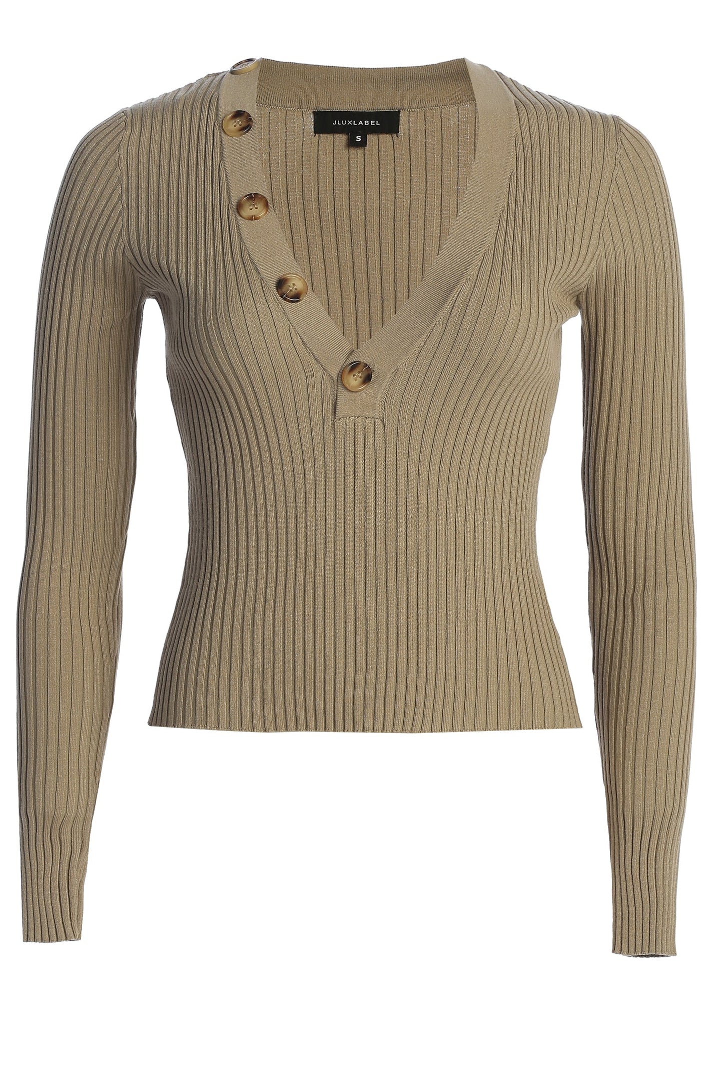 Taupe Jessy Ribbed Skirt Set JLUXLABEL