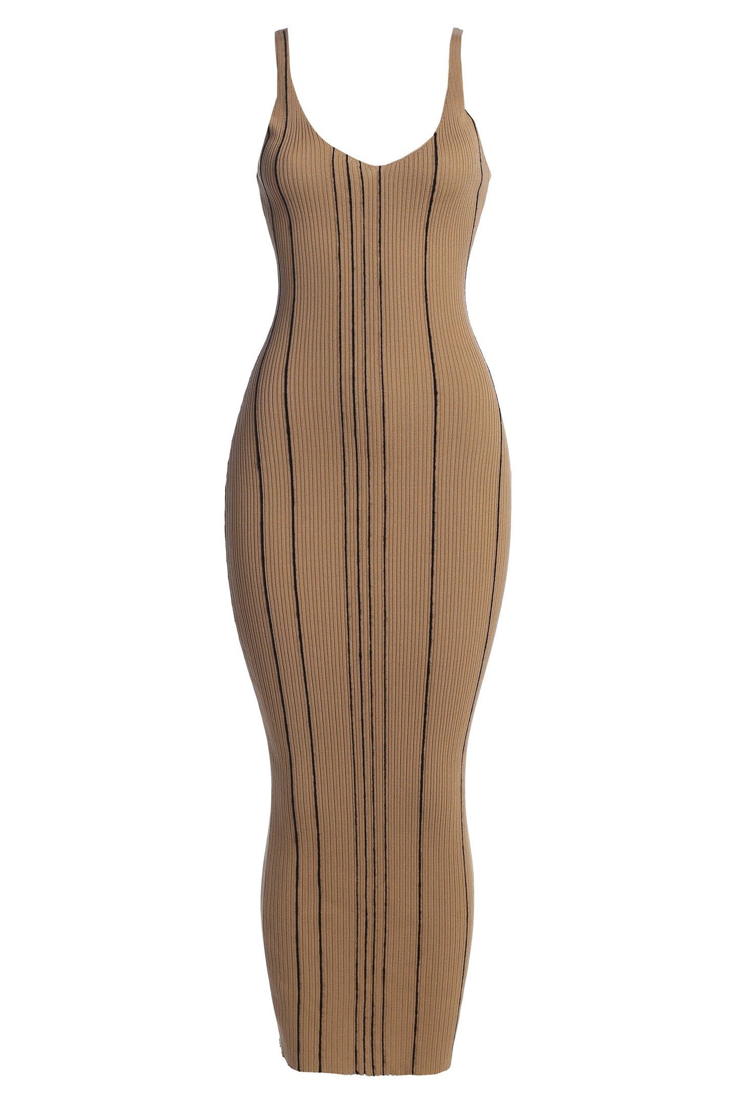 Taupe Sammi Seamed Maxi Dress JLUXLABEL