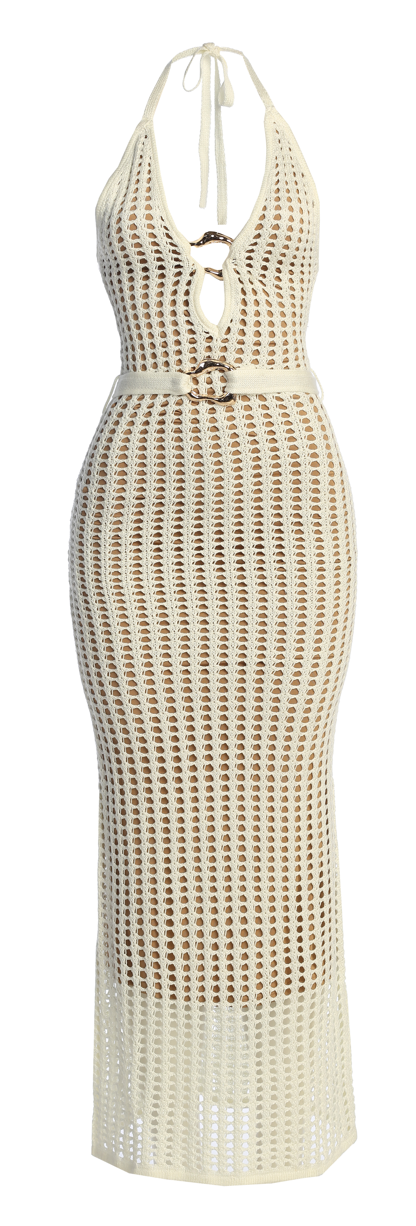 Ivory Oceanic Dream Crochet Maxi Dress JLUXLABEL