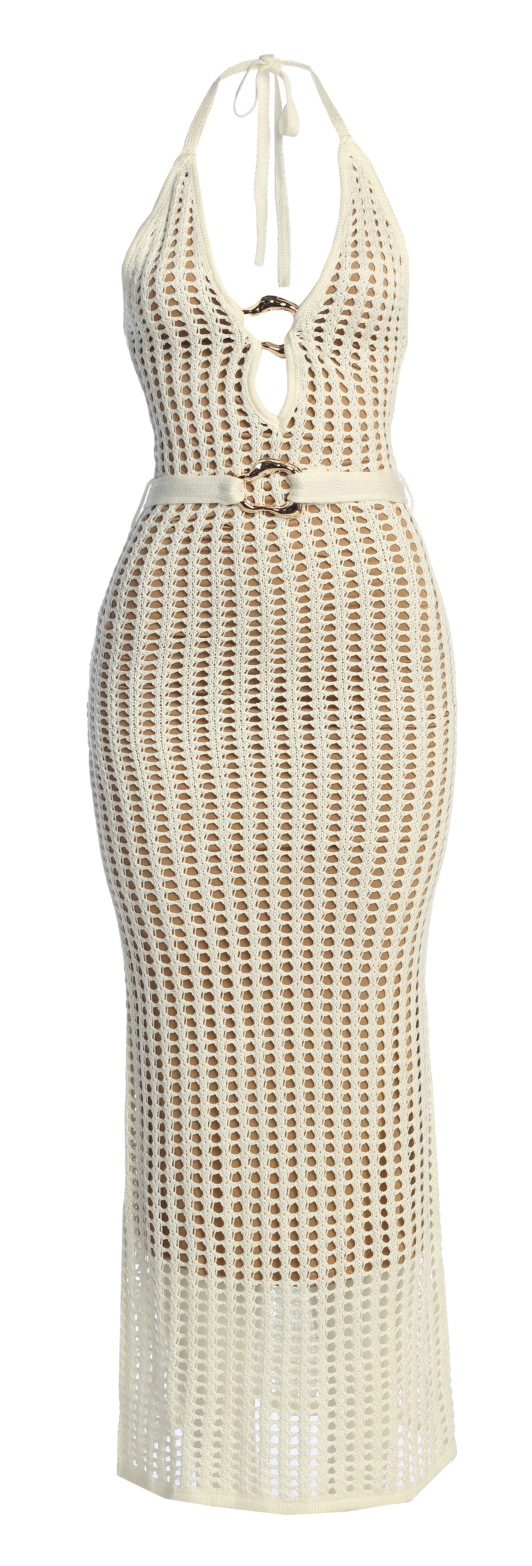 Ivory Oceanic Dream Crochet Maxi Dress JLUXLABEL