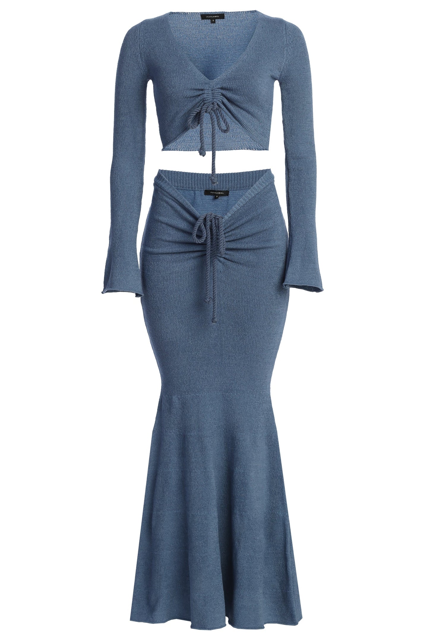 Blue Dusk Resort Two-Piece Skirt Set JLUXLABEL