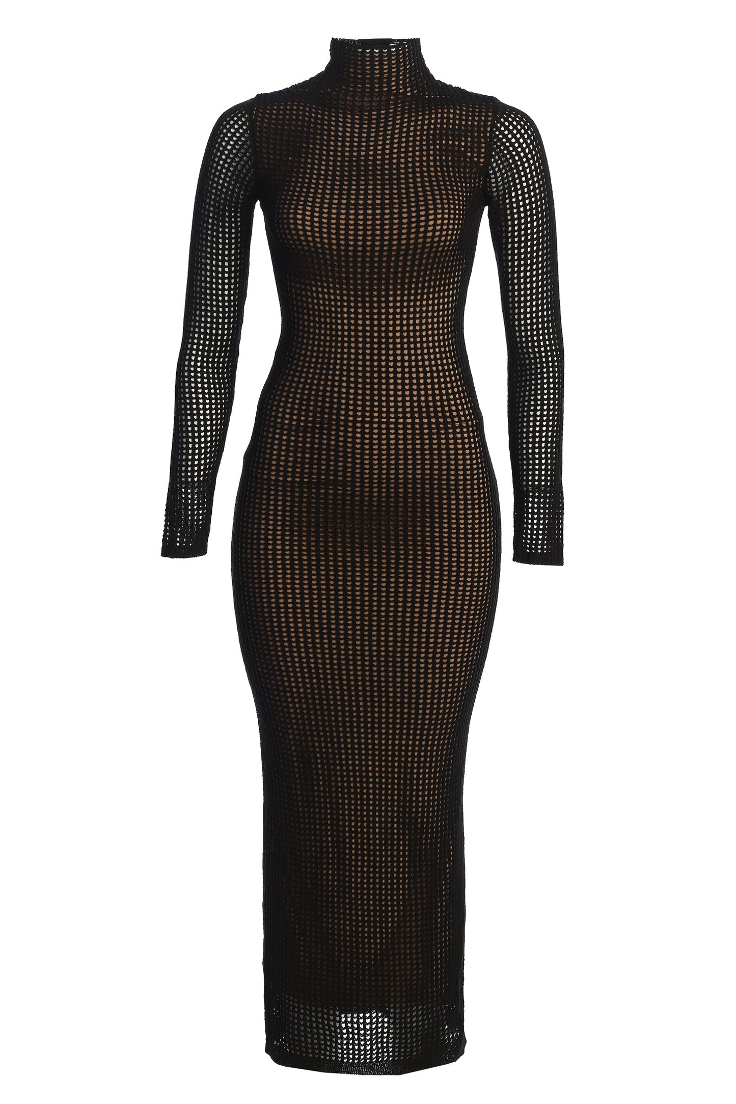 Black Rosabelle Knit Maxi Dress JLUXLABEL