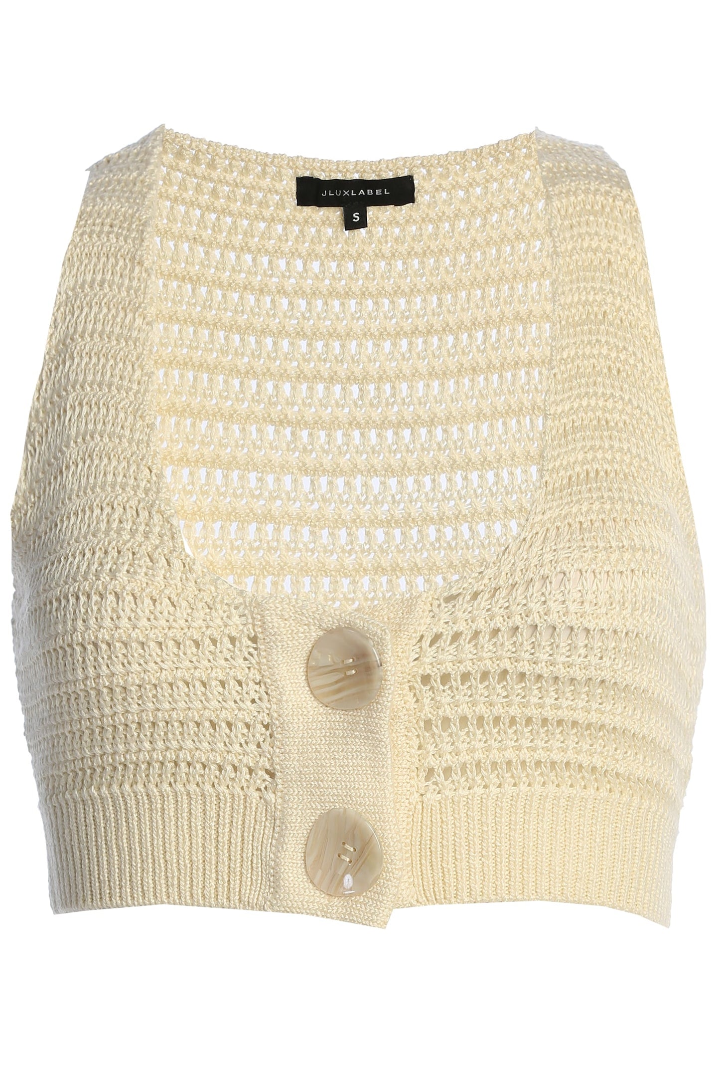 Ivory Salmah Crochet Top JLUXLABEL
