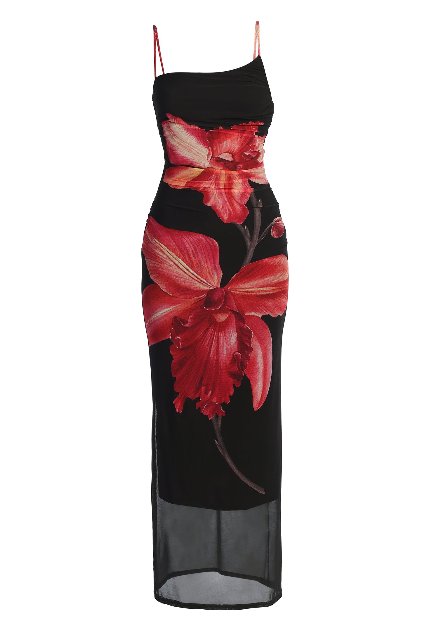Black Floral Fleur De Lune Maxi Dress JLUXLABEL
