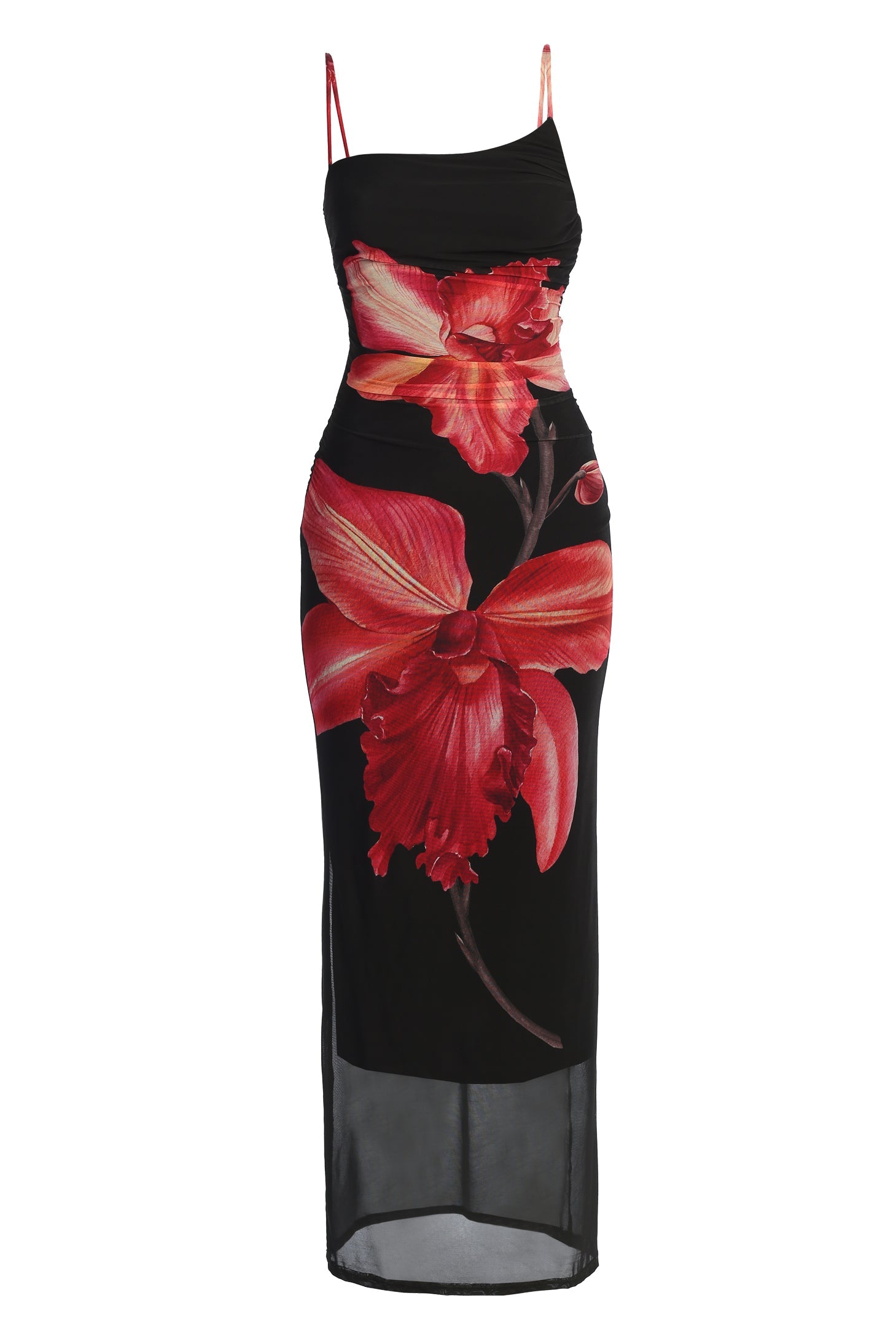 Black Floral Fleur De Lune Maxi Dress JLUXLABEL