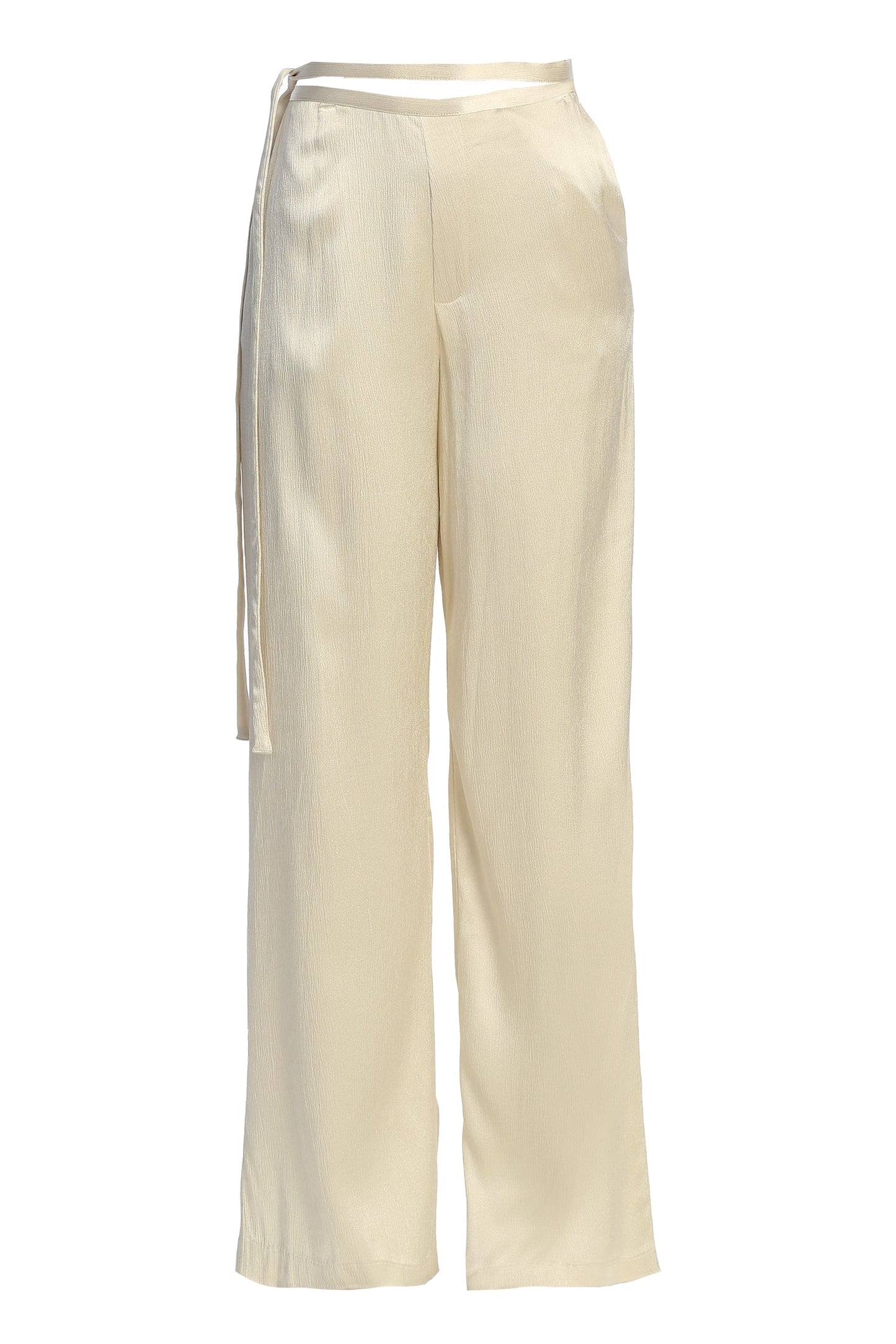 Champagne Deserae Satin Pants JLUXLABEL