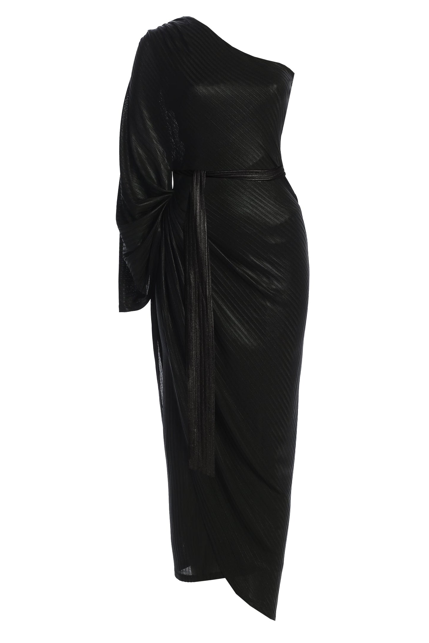 Black Amina Metallic Maxi Dress JLUXLABEL