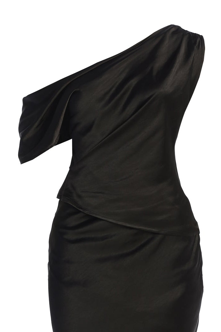Black Rosi Asymmetrical Top JLUXLABEL
