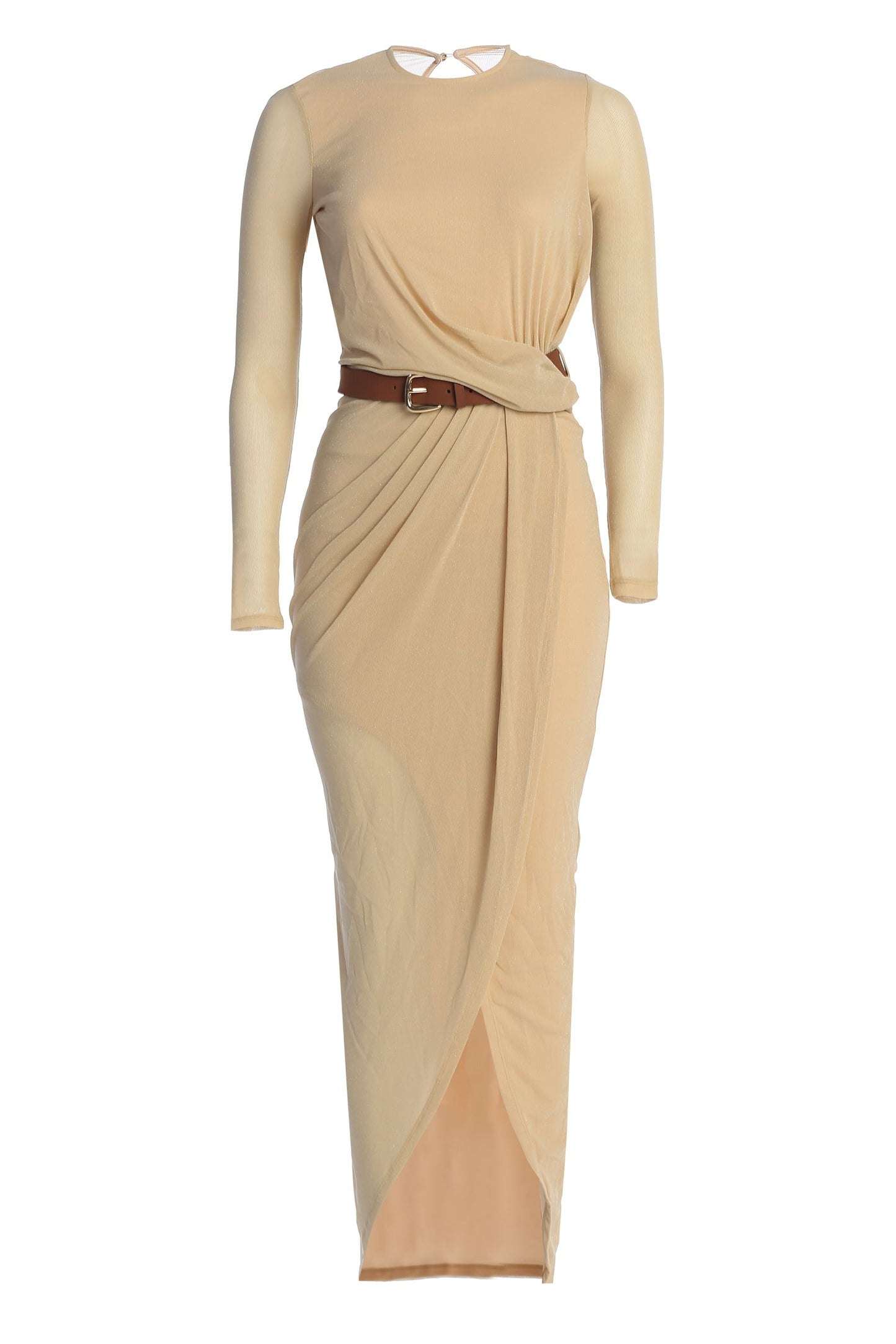 Ivory Araceli Gathered Maxi Dress JLUXLABEL