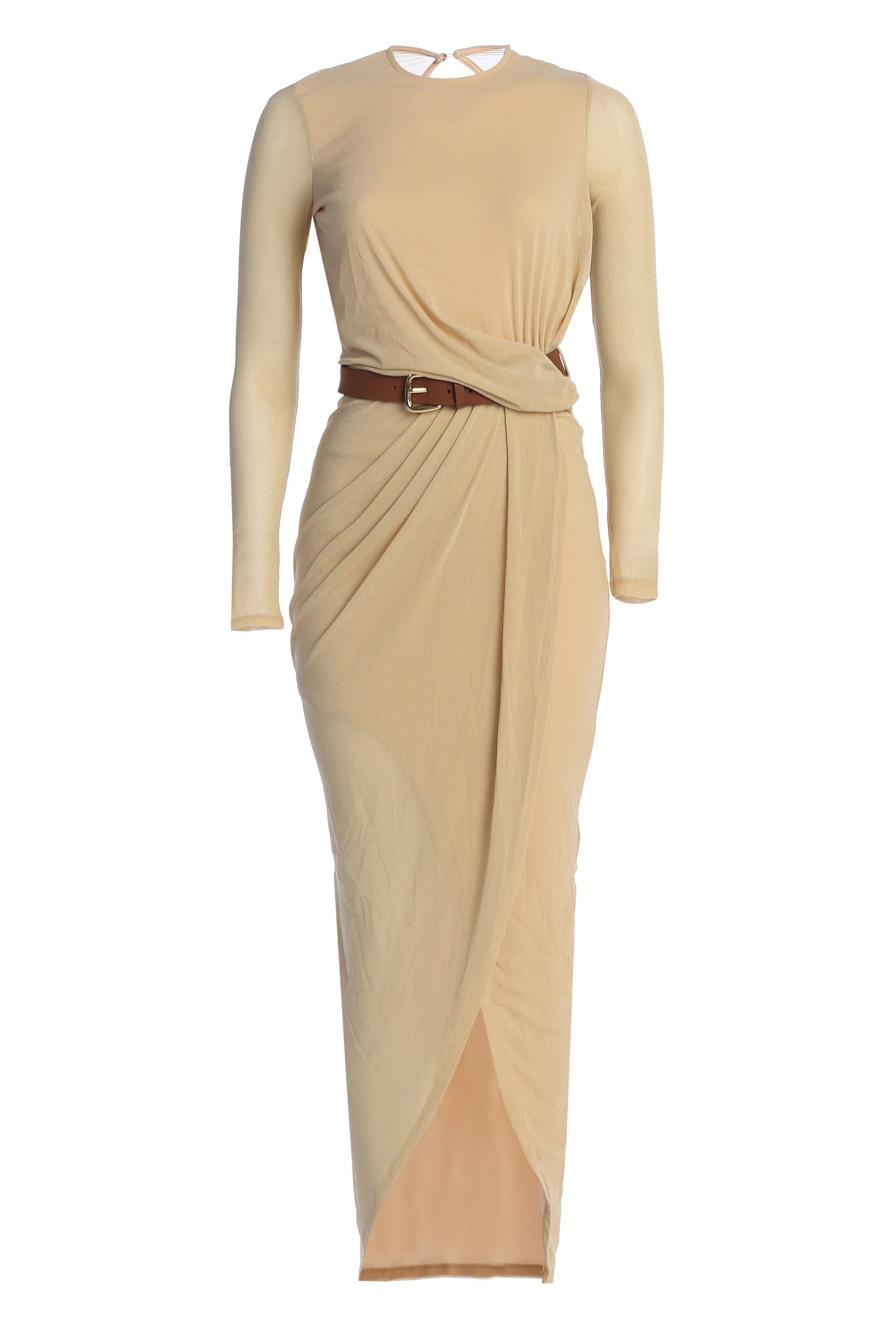 Ivory Araceli Gathered Maxi Dress JLUXLABEL