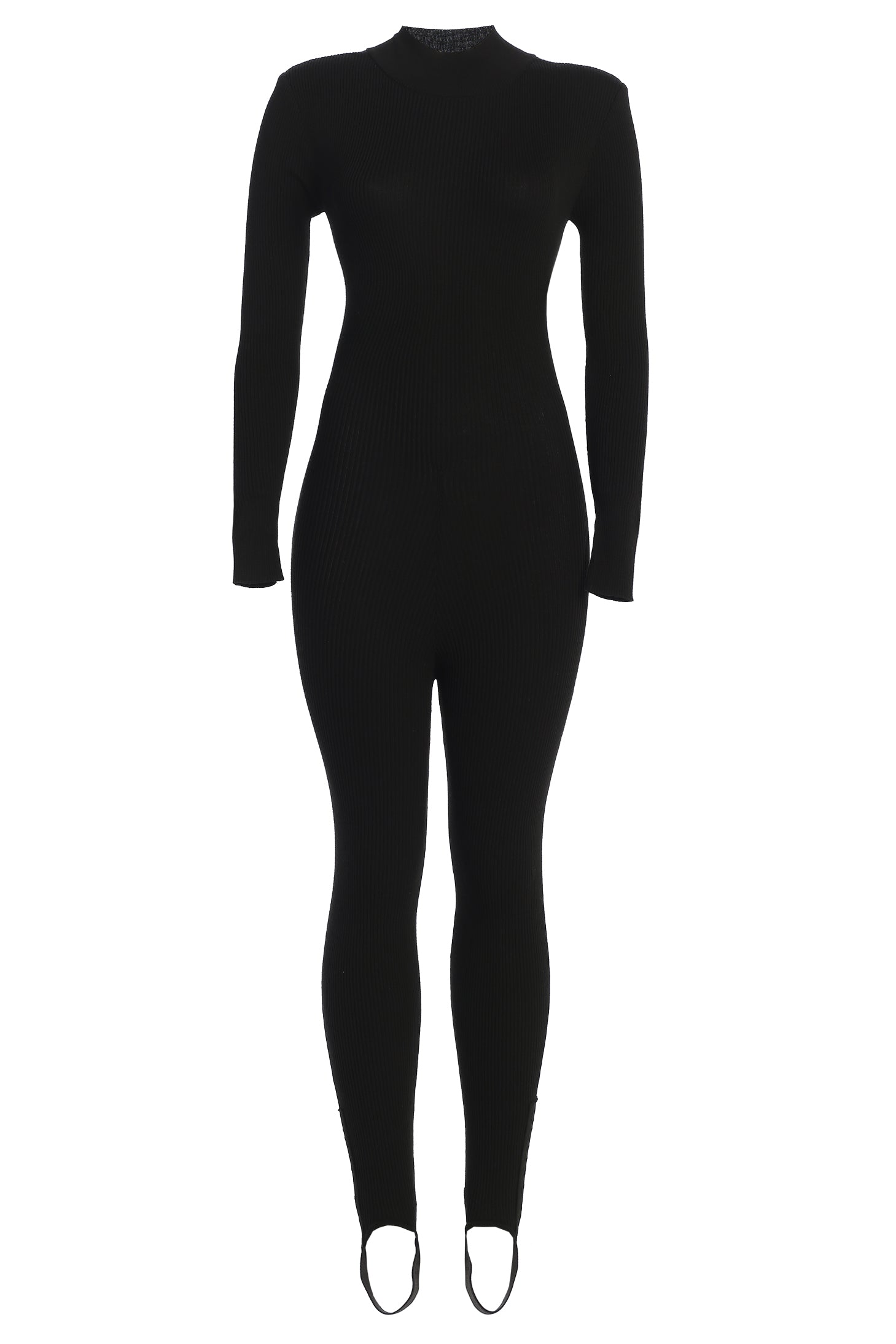 Black Minna Mock Neck Jumpsuit JLUXLABEL