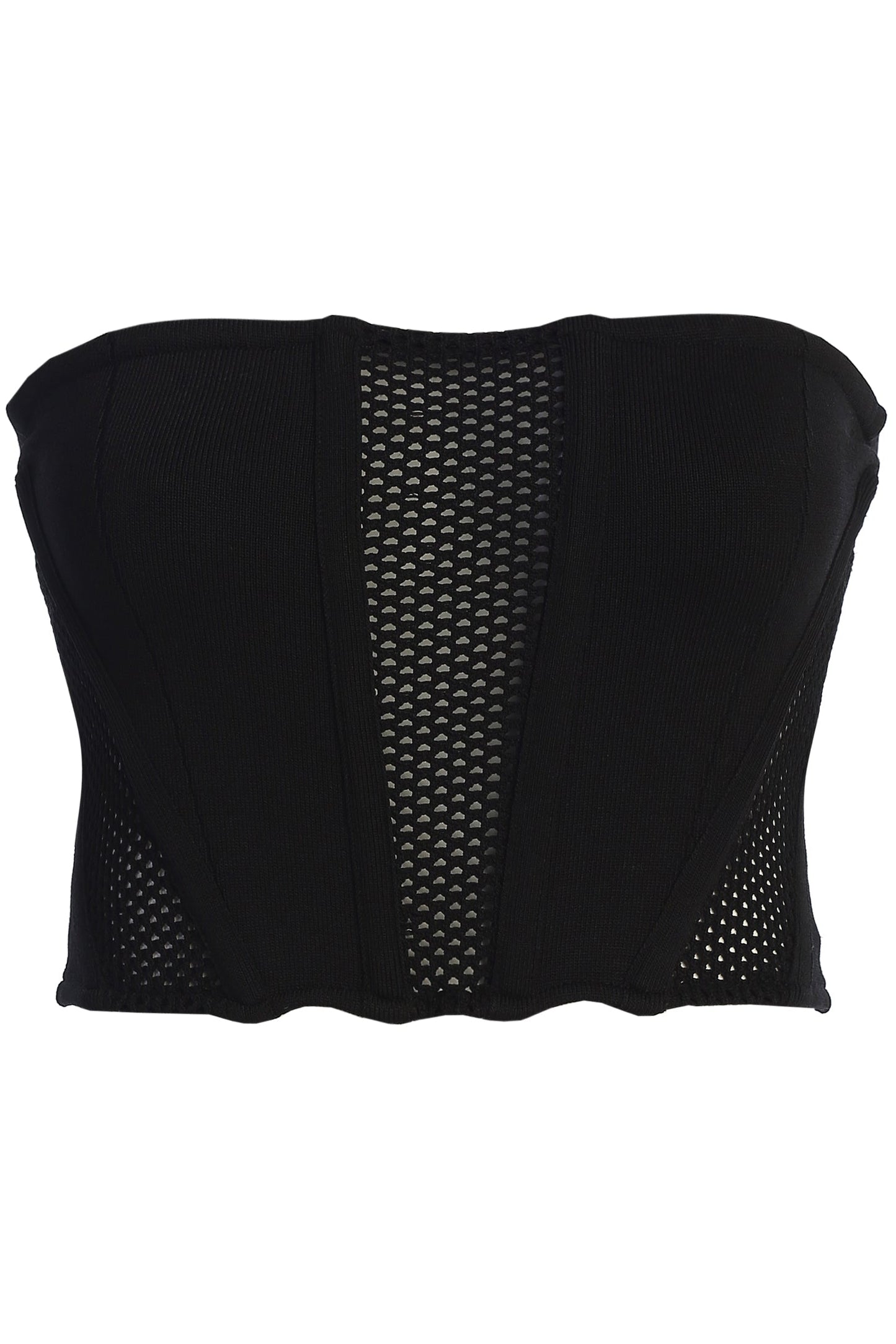 Black Freda Knit Bustier JLUXLABEL