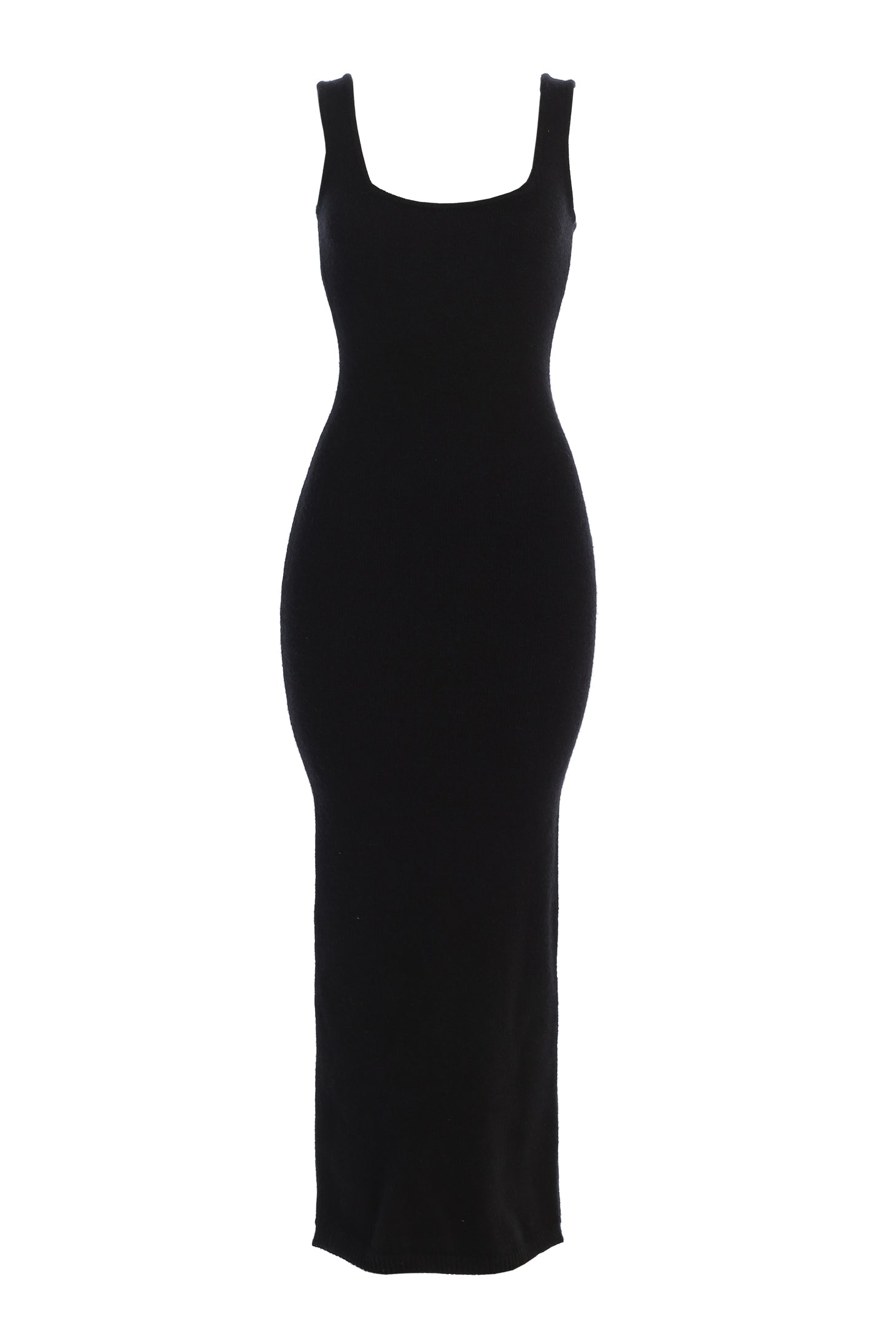 Black Karolina Knit Maxi Dress JLUXLABEL