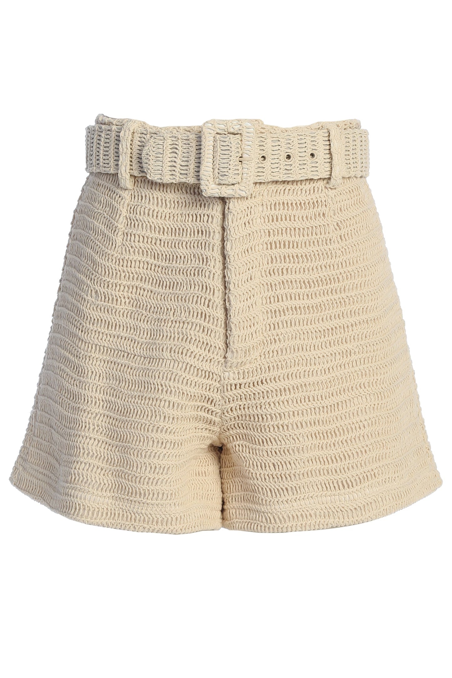 Beige Kelsie Belted Shorts JLUXLABEL
