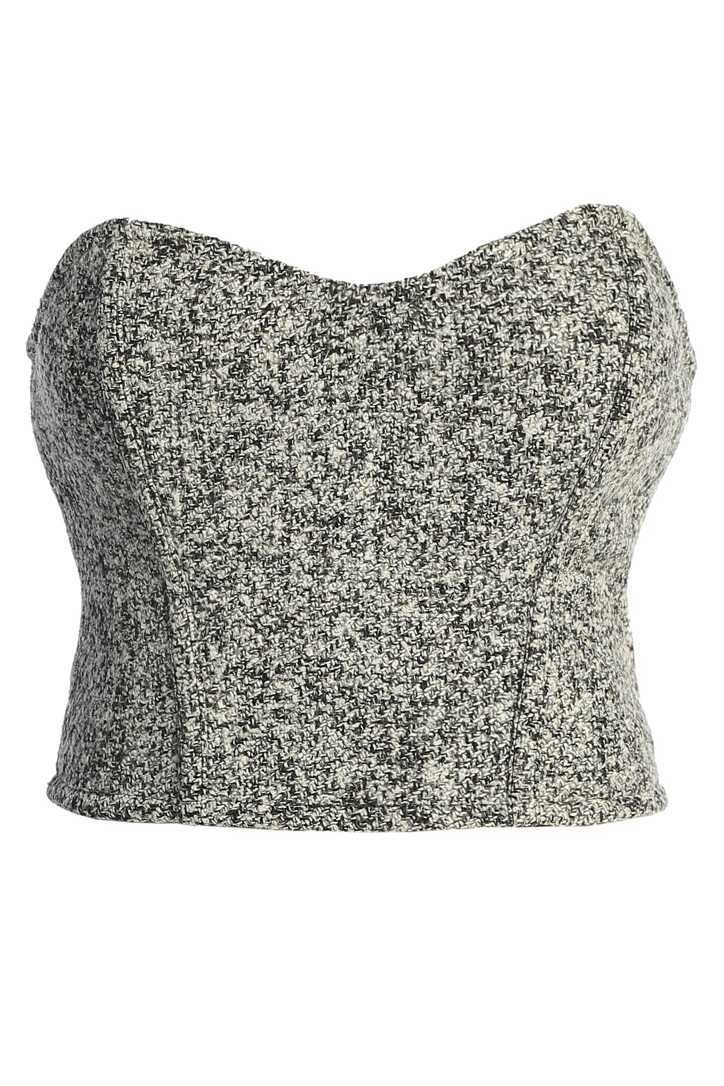 Lt. Grey All You Need Tweed Corset JLUXLABEL