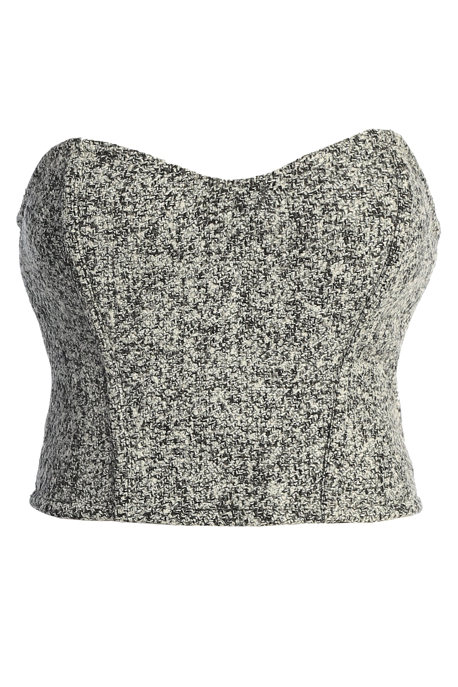 Lt. Grey All You Need Tweed Corset JLUXLABEL