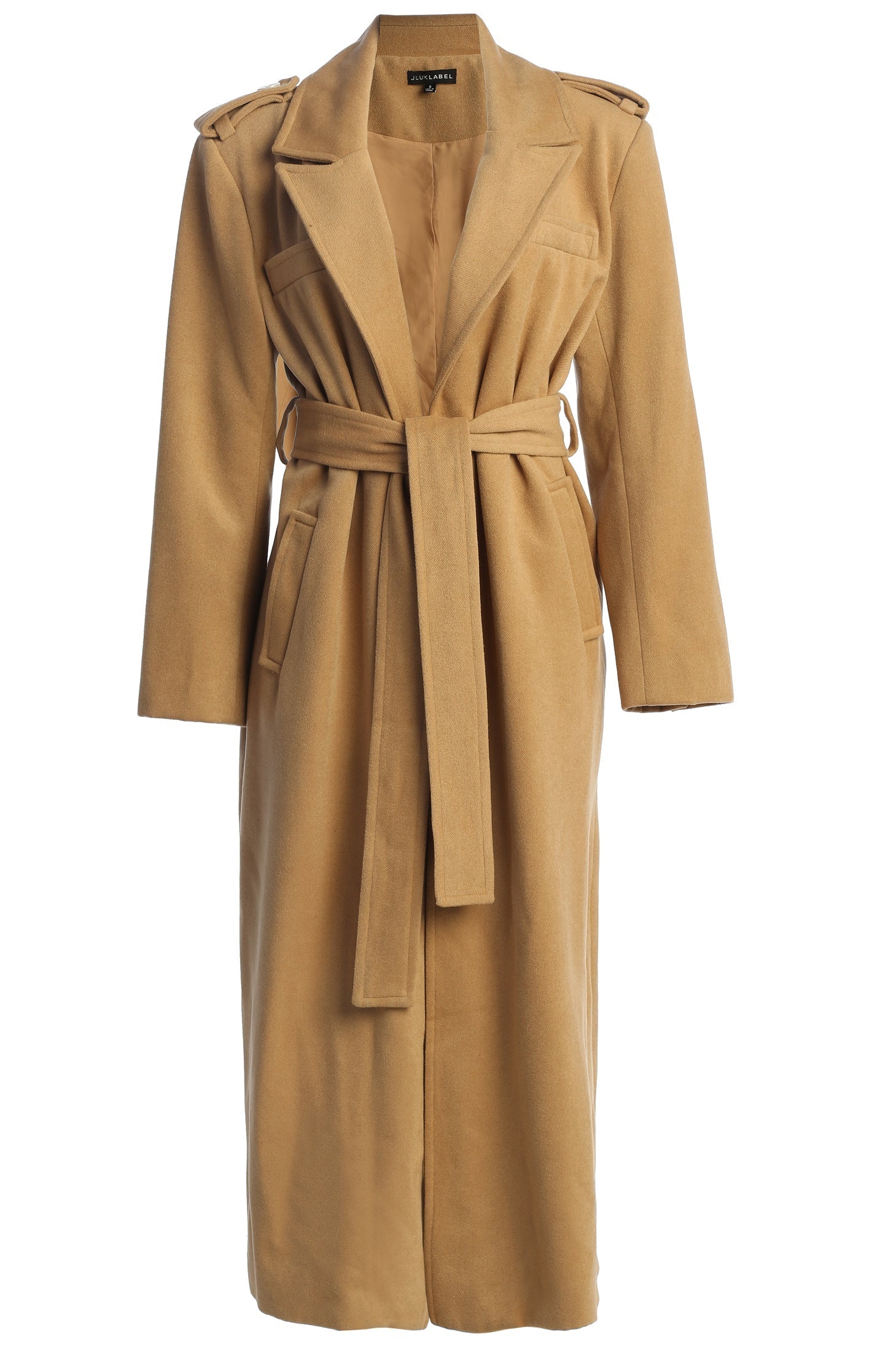 Beige SAVANNAH BELTED COAT NEWFASHIONEDGE