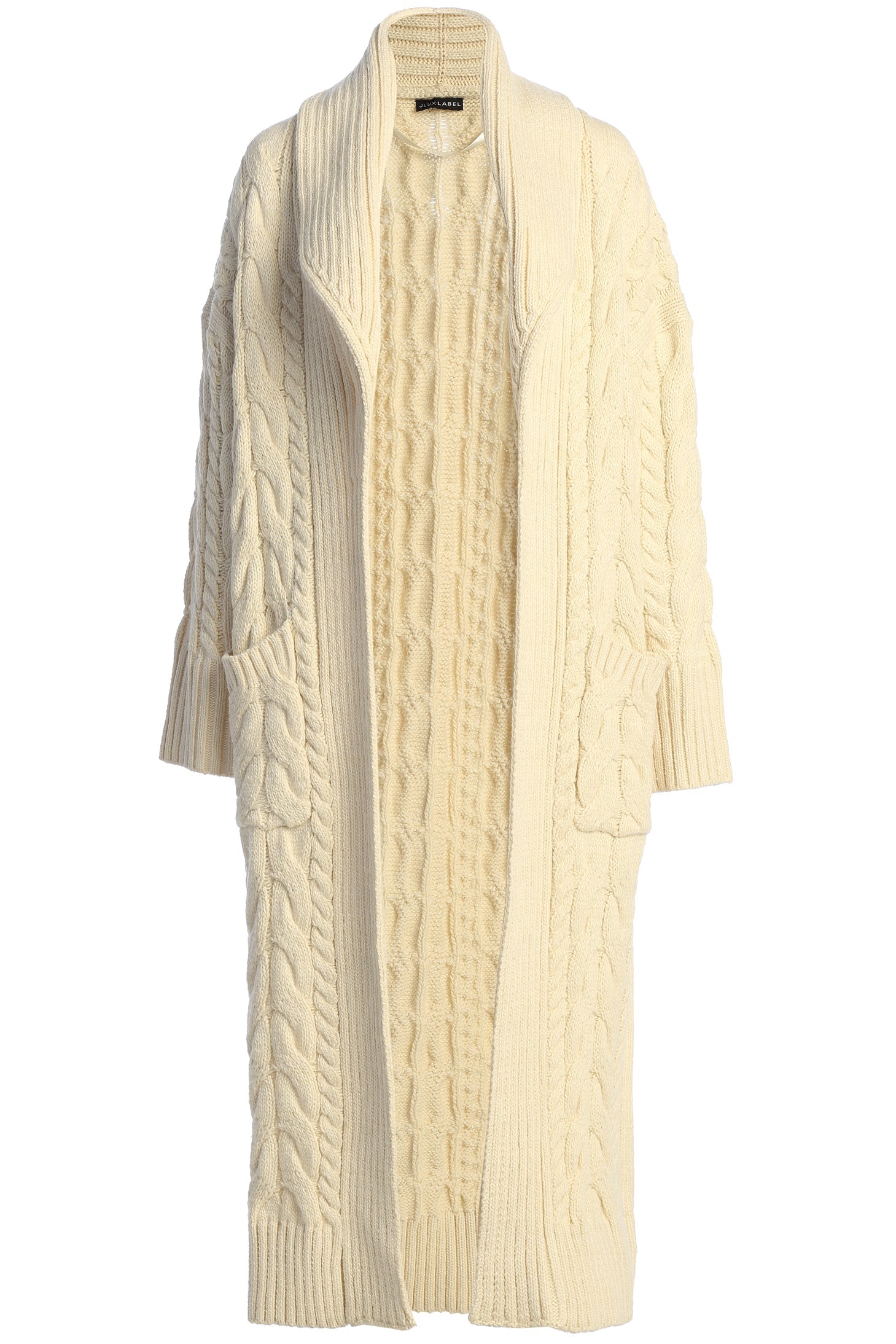 Ivory Upstate Cable Knit Cardigan JLUXLABEL