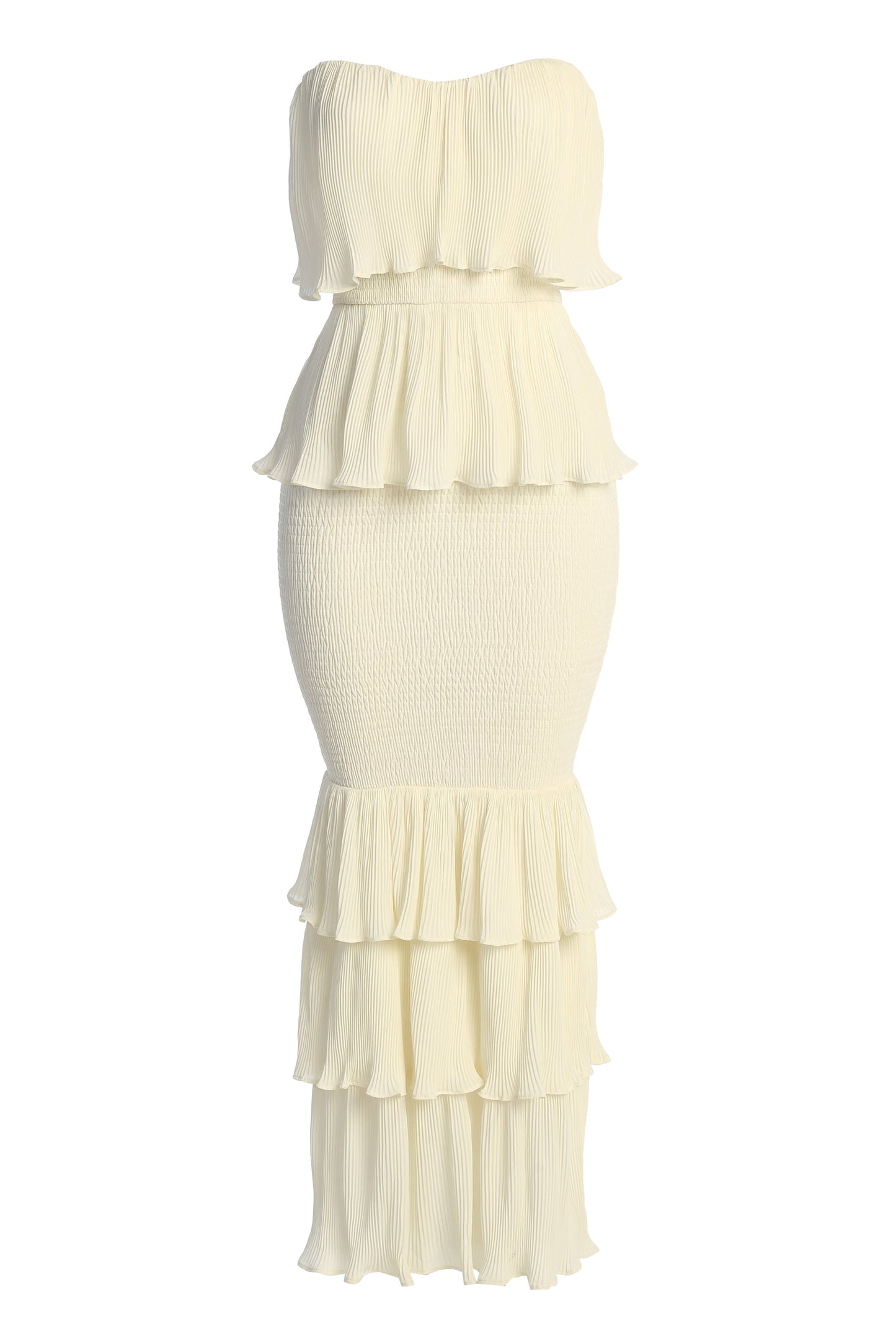 Ivory Casa Blanca Ruffle Dress JLUXLABEL