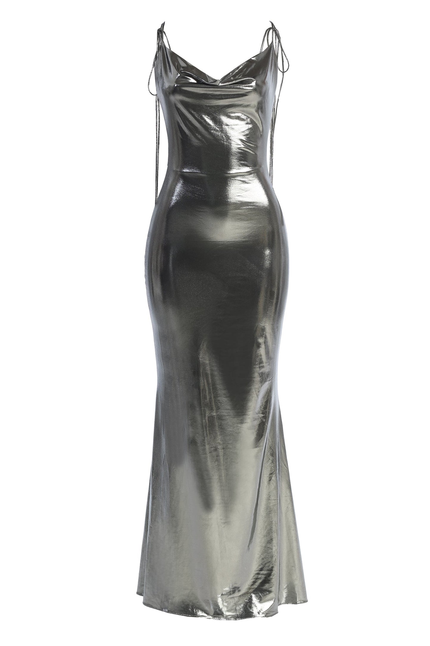 Silver Heart of Gold Maxi Dress JLUXLABEL
