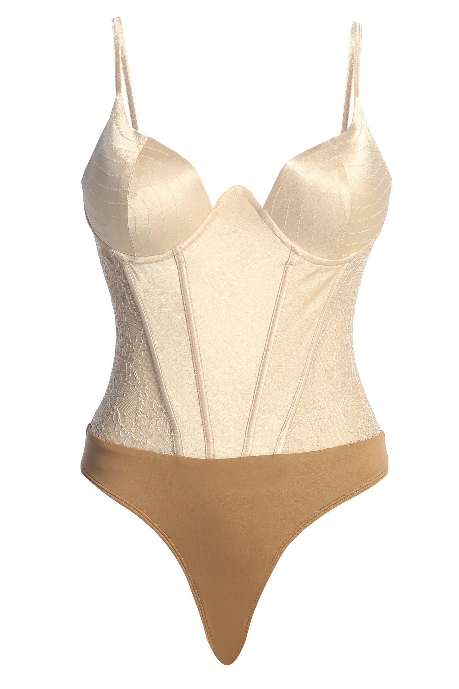Champagne Incomparable Lace Bodysuit JLUXLABEL