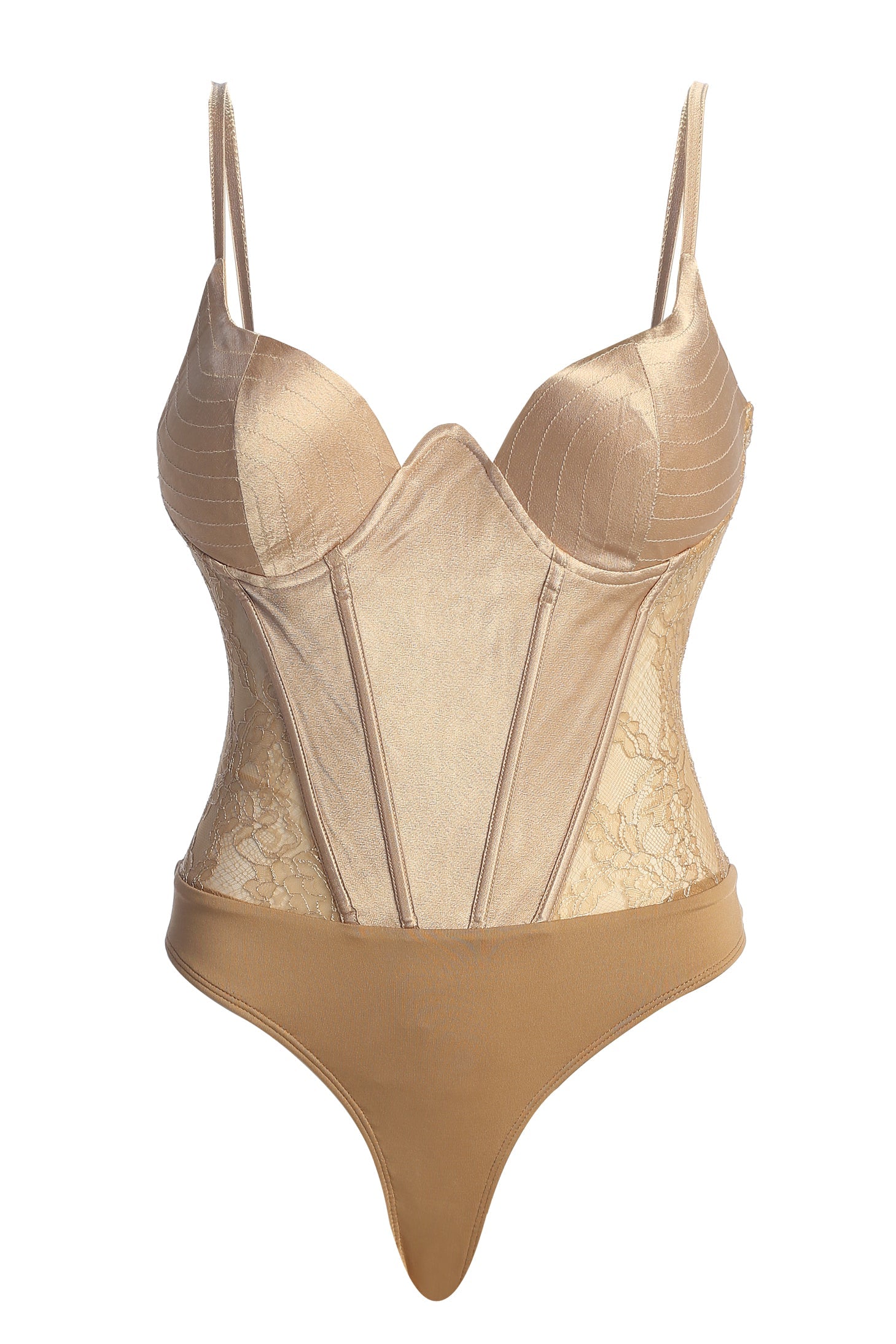 Bronze Incomparable Lace Bodysuit JLUXLABEL