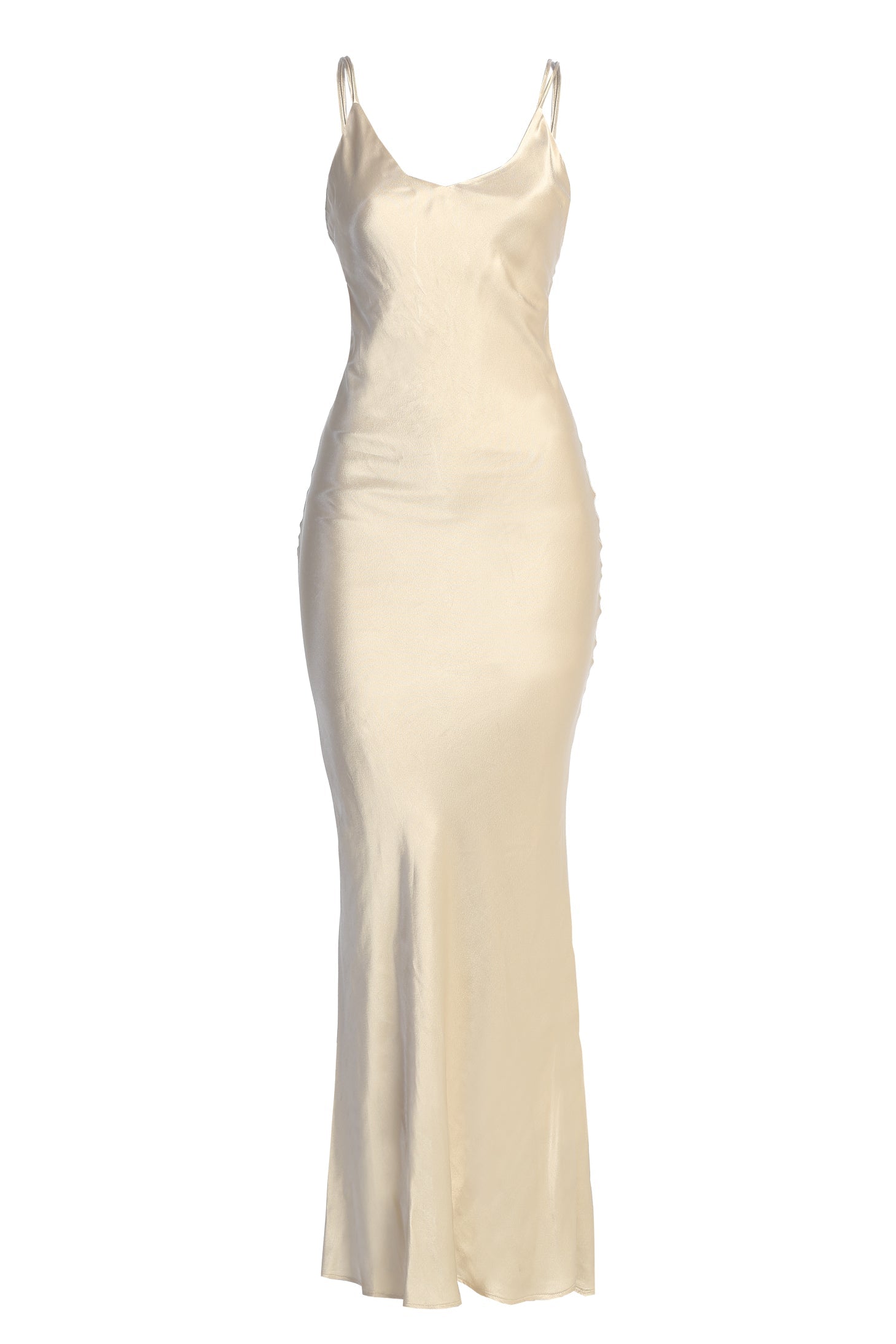 Champagne Promise Of Love Satin Dress JLUXLABEL
