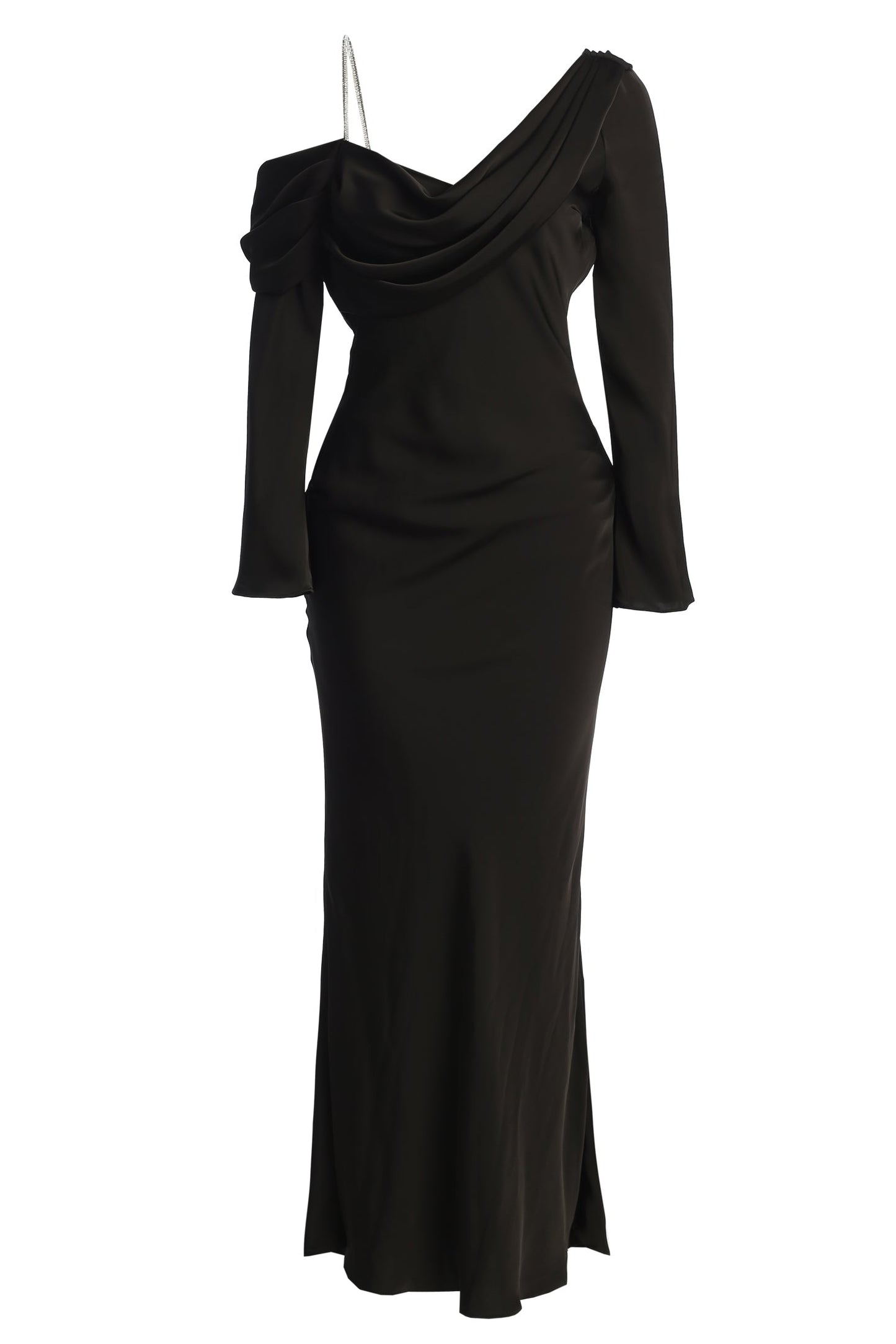 Black One And Only Satin Dress JLUXLABEL