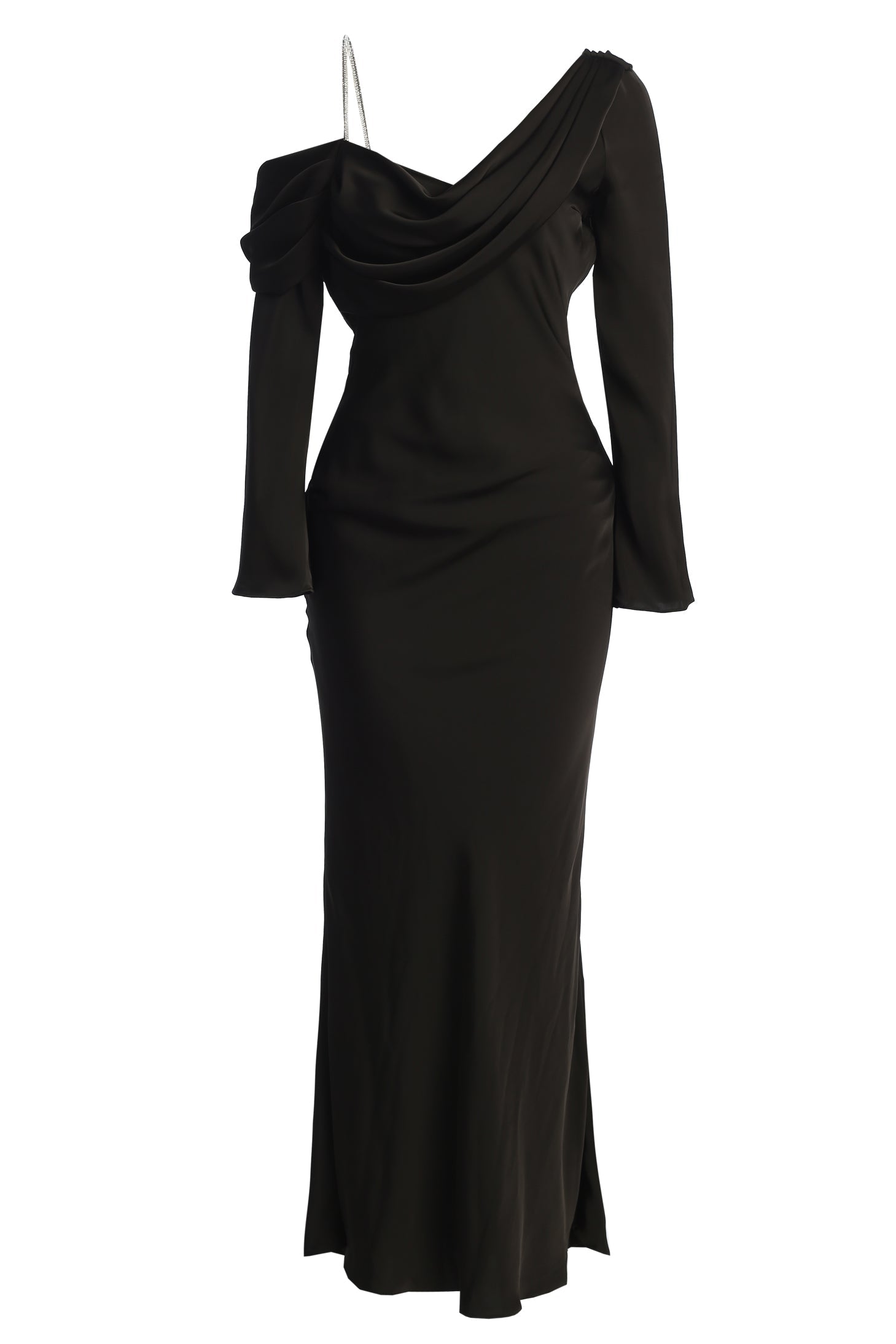 Black One And Only Satin Dress JLUXLABEL