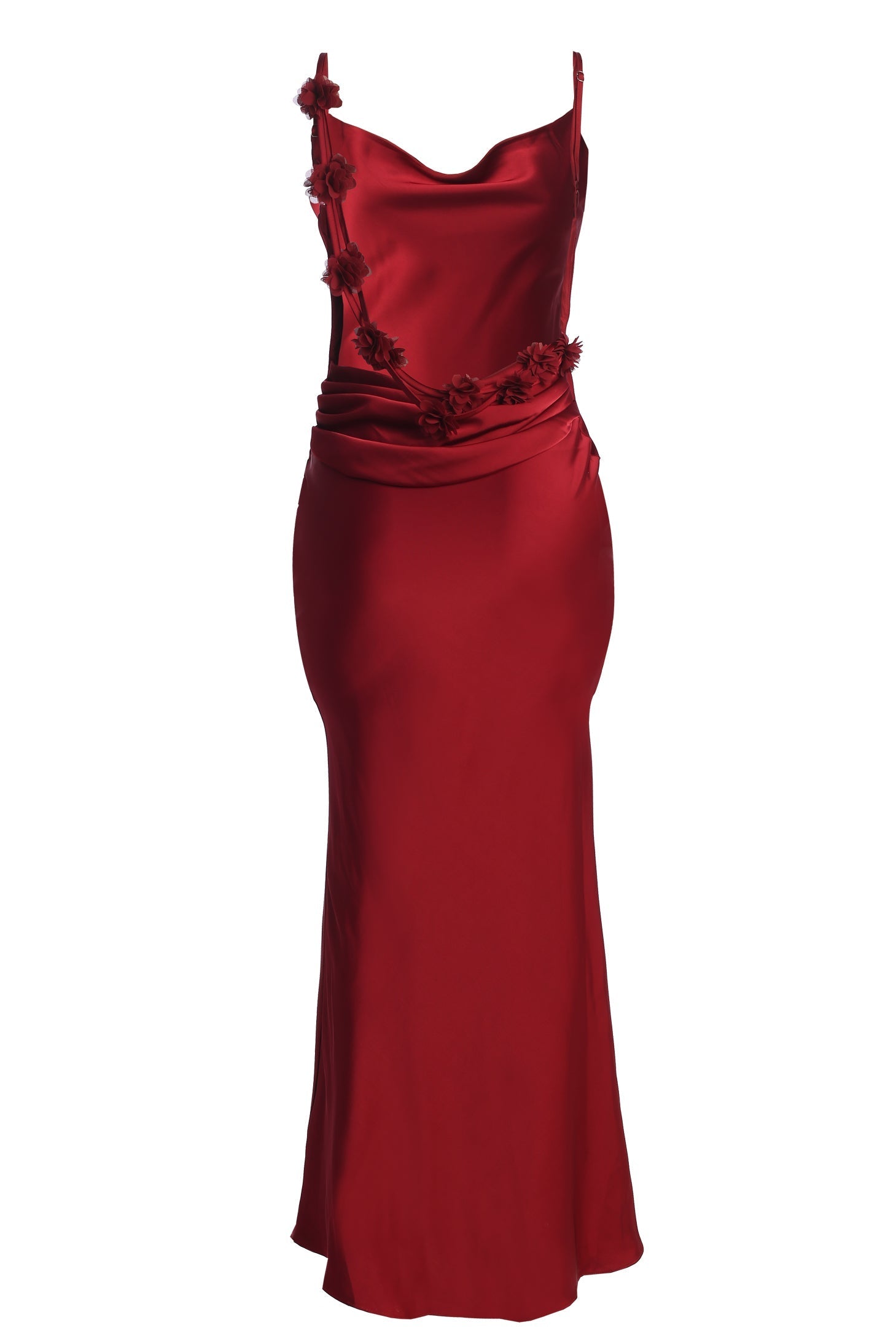 PRE-ORDER Red Down The Aisle Satin Gown NEWFASHIONEDGE