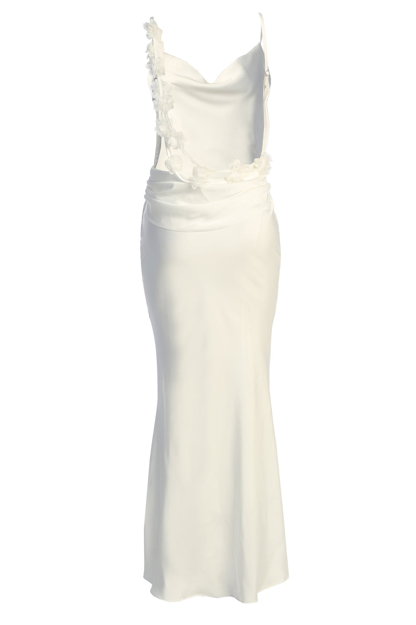 PRE-ORDER Ivory Down The Aisle Satin Gown NEWFASHIONEDGE
