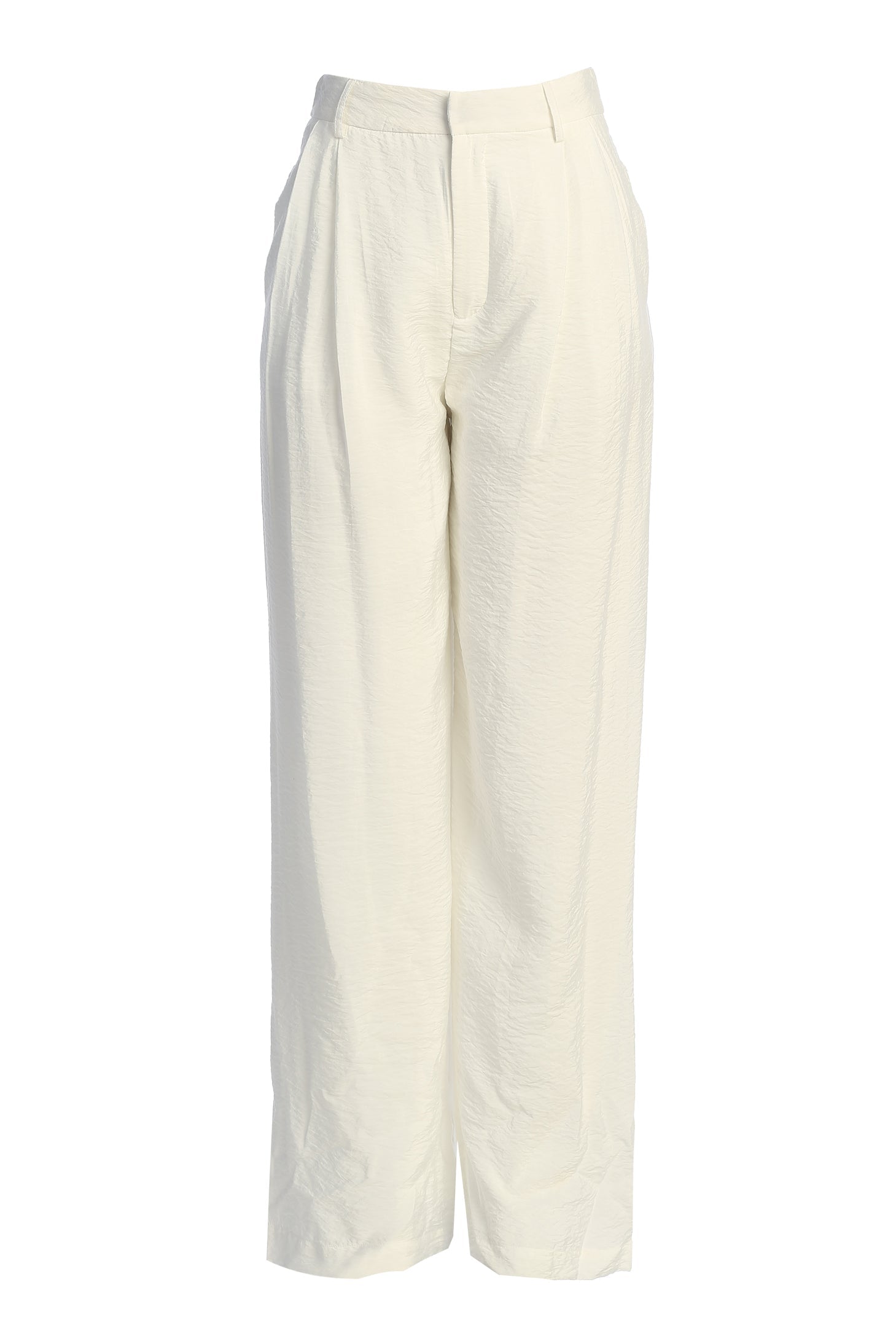 Ivory Drew Crinkled Trousers JLUXLABEL
