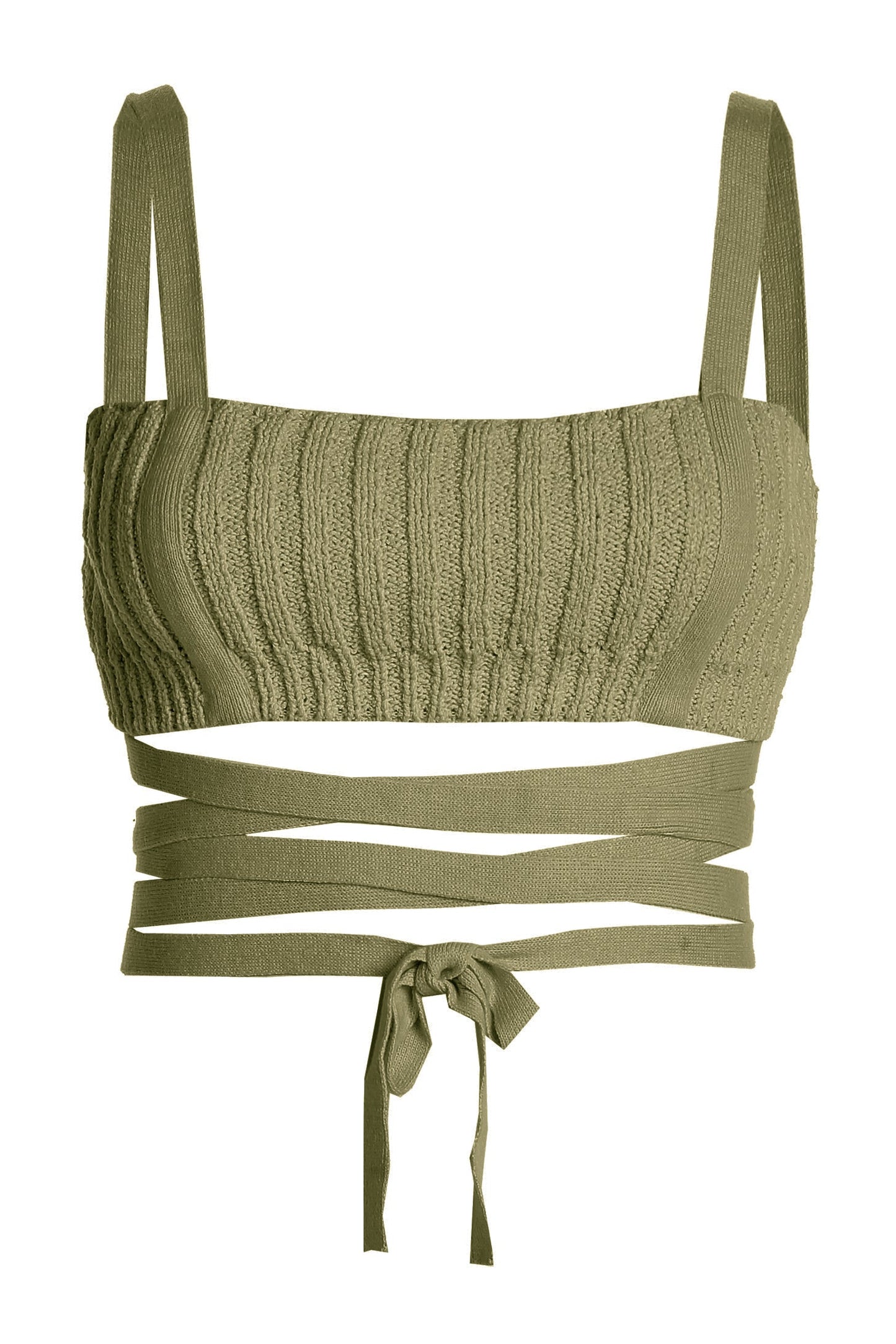 Moss She's All That Knit Crop Top JLUXLABEL